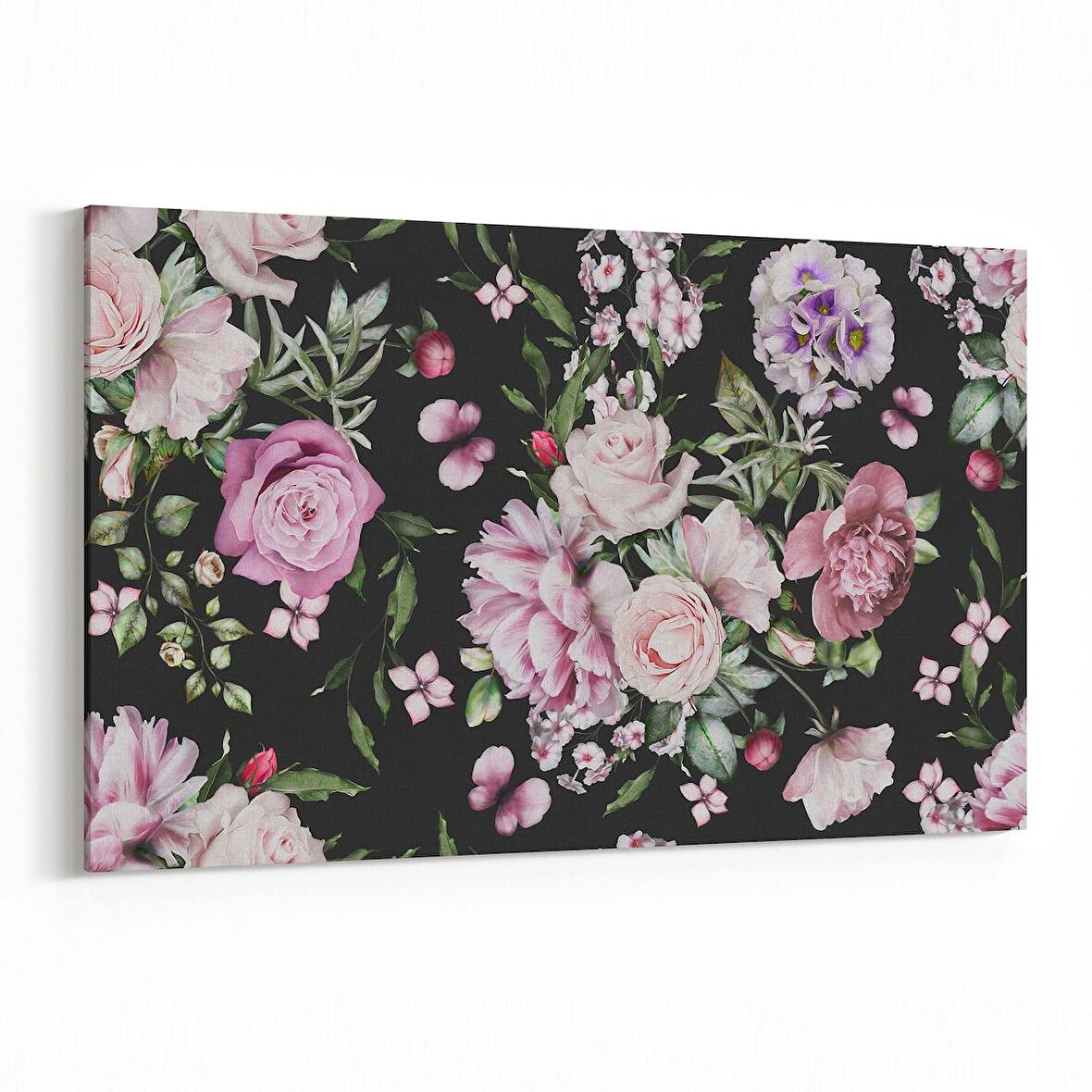 Olla 11786Y Çiçek Görseli Yatay Kanvas Tablo (Ölçü: 90X60)