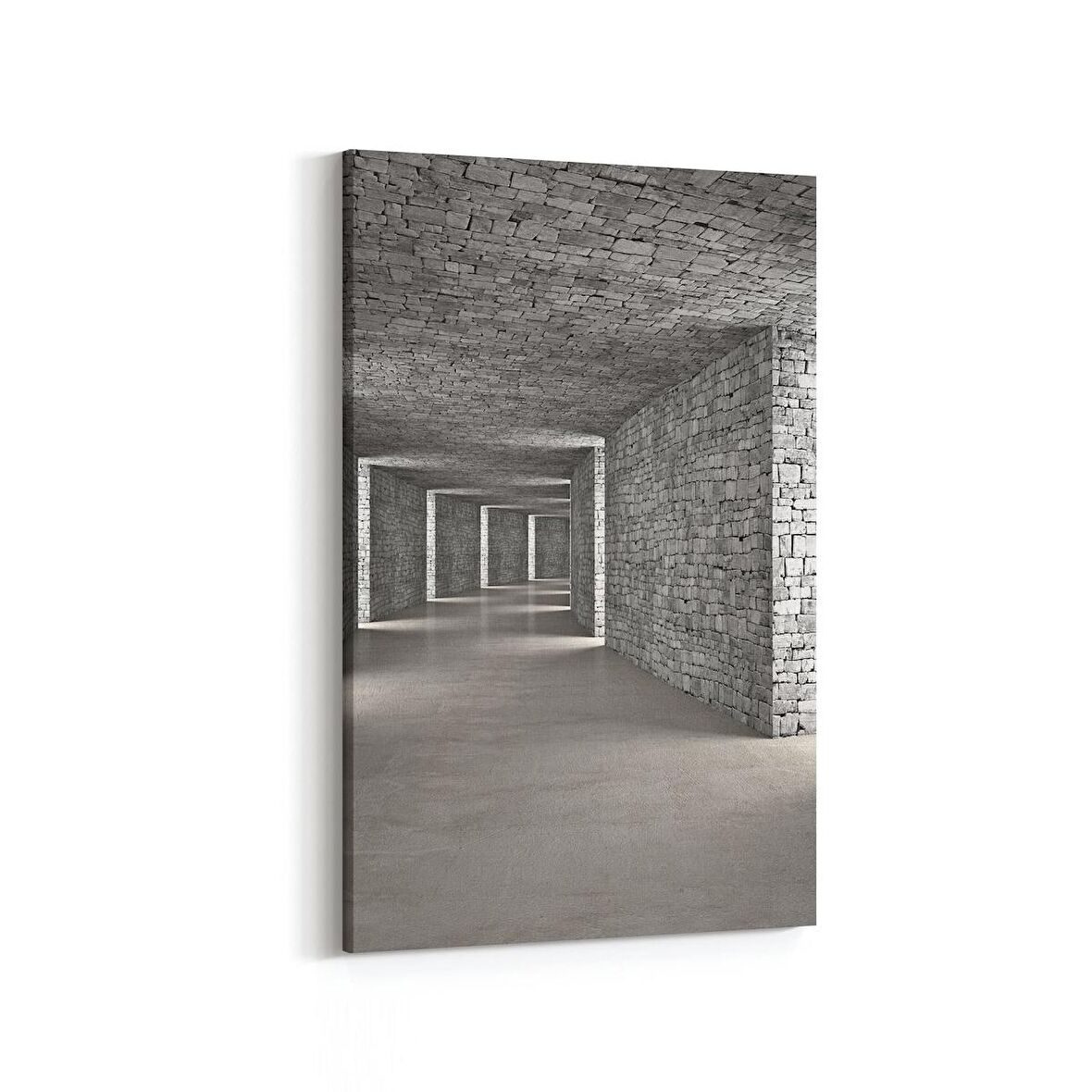 Olla 18357D Yapı Görseli Dikey Kanvas Tablo (Ölçü: 100X150)