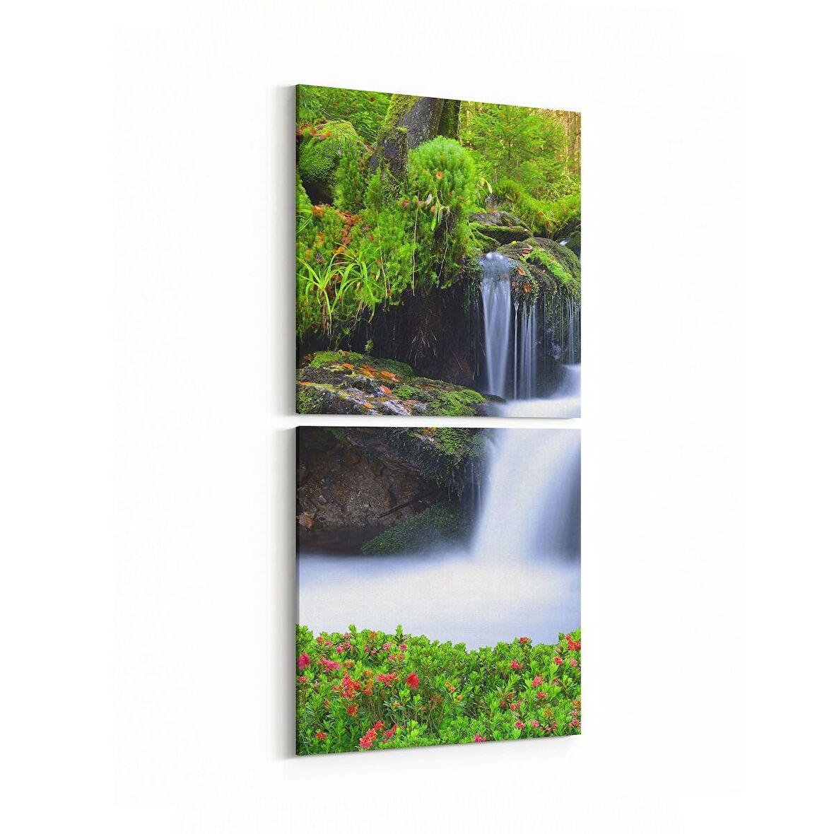 Olla 13775K2D Doğa / Manzara Görseli Kare 2'li Dikey Kanvas Tablo (Ölçü: 30X65)