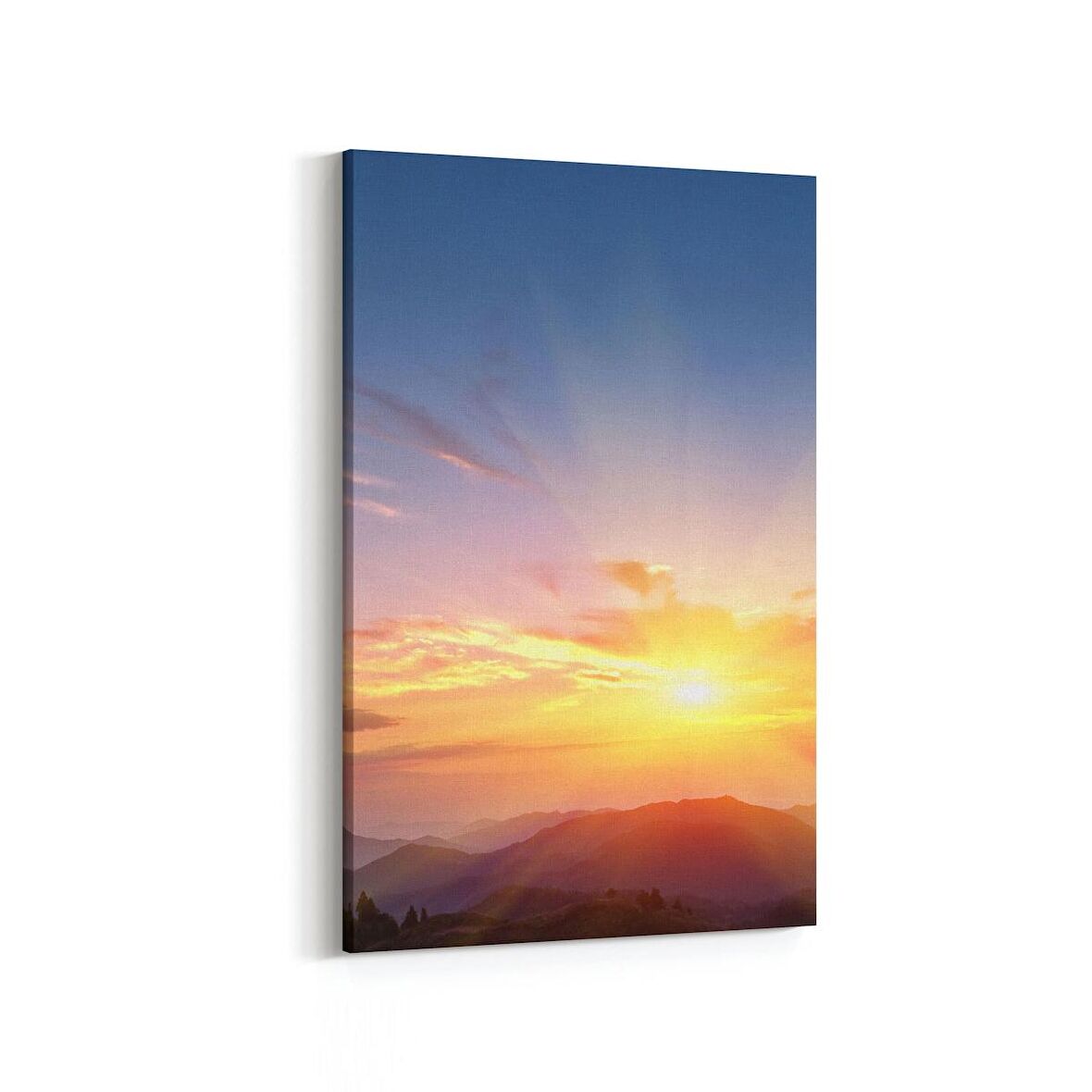 Olla 15911D Günbatımı Görseli Dikey Kanvas Tablo (Ölçü: 60X90)