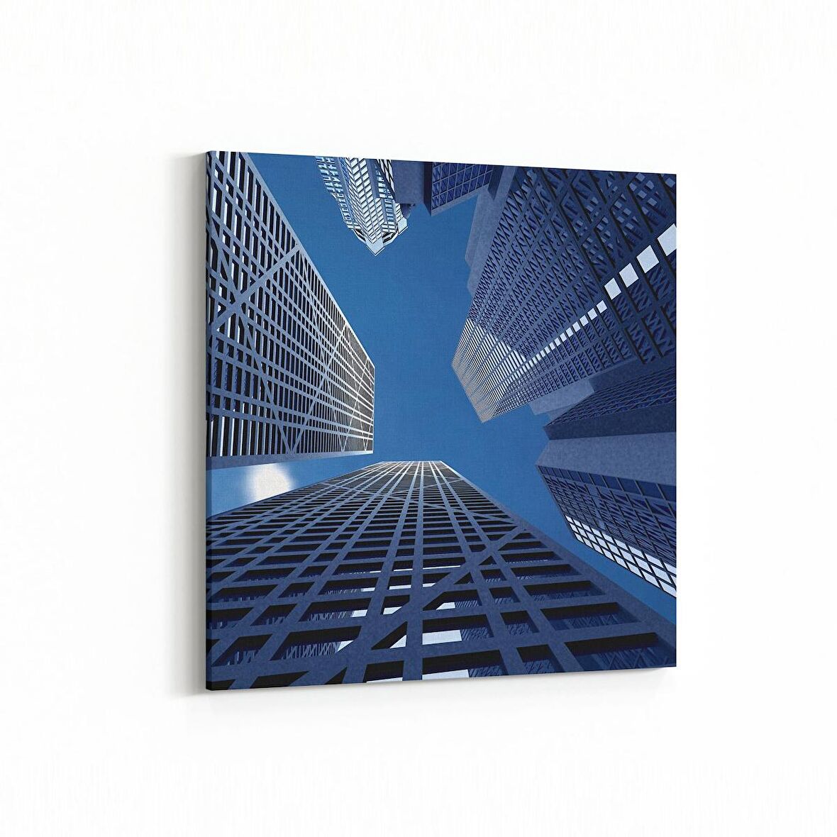 Olla 18343K4 Yapı Görseli Kare 4'lü Kanvas Tablo (Ölçü: 65X65)