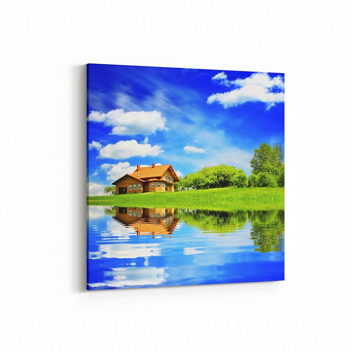 Olla 18976K Yapı Görseli Kare Kanvas Tablo (Ölçü: 25X25)