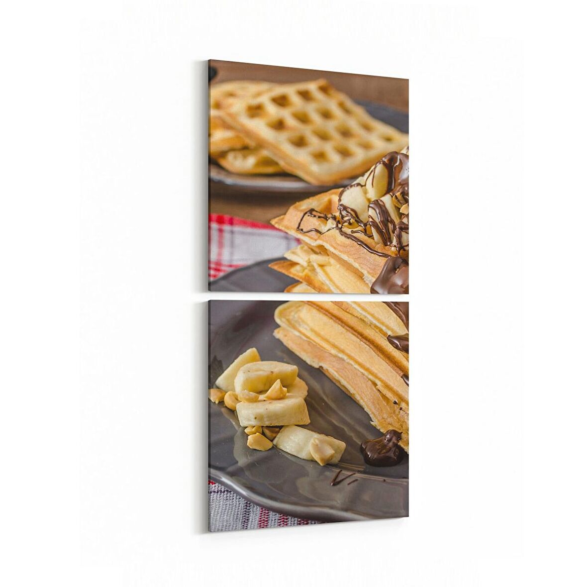 Olla 15139K2D Gıda Görseli 2'li Dikey Kanvas Tablo (Ölçü: 30X65)