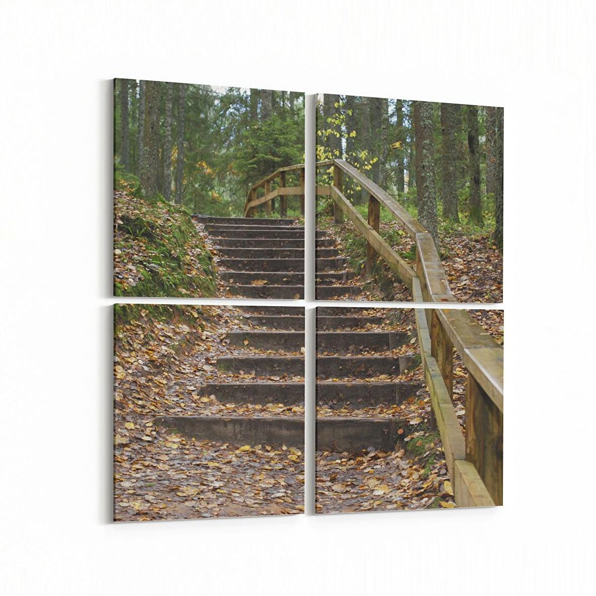 Olla 14494K4 Doğa / Manzara Görseli Kare 4'lü Kanvas Tablo (Ölçü: 145X145)