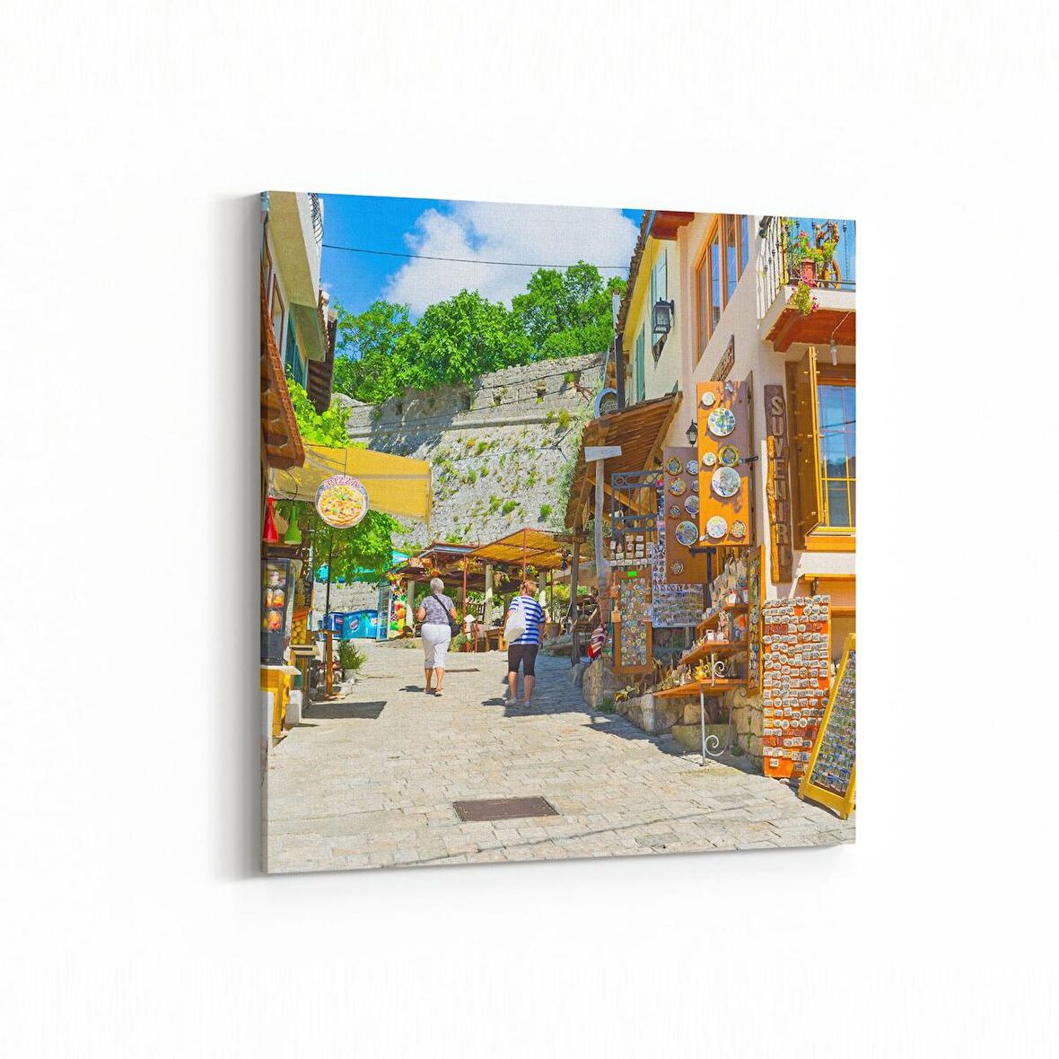 Olla 18364K Yapı Görseli Kare Kanvas Tablo (Ölçü: 25X25)