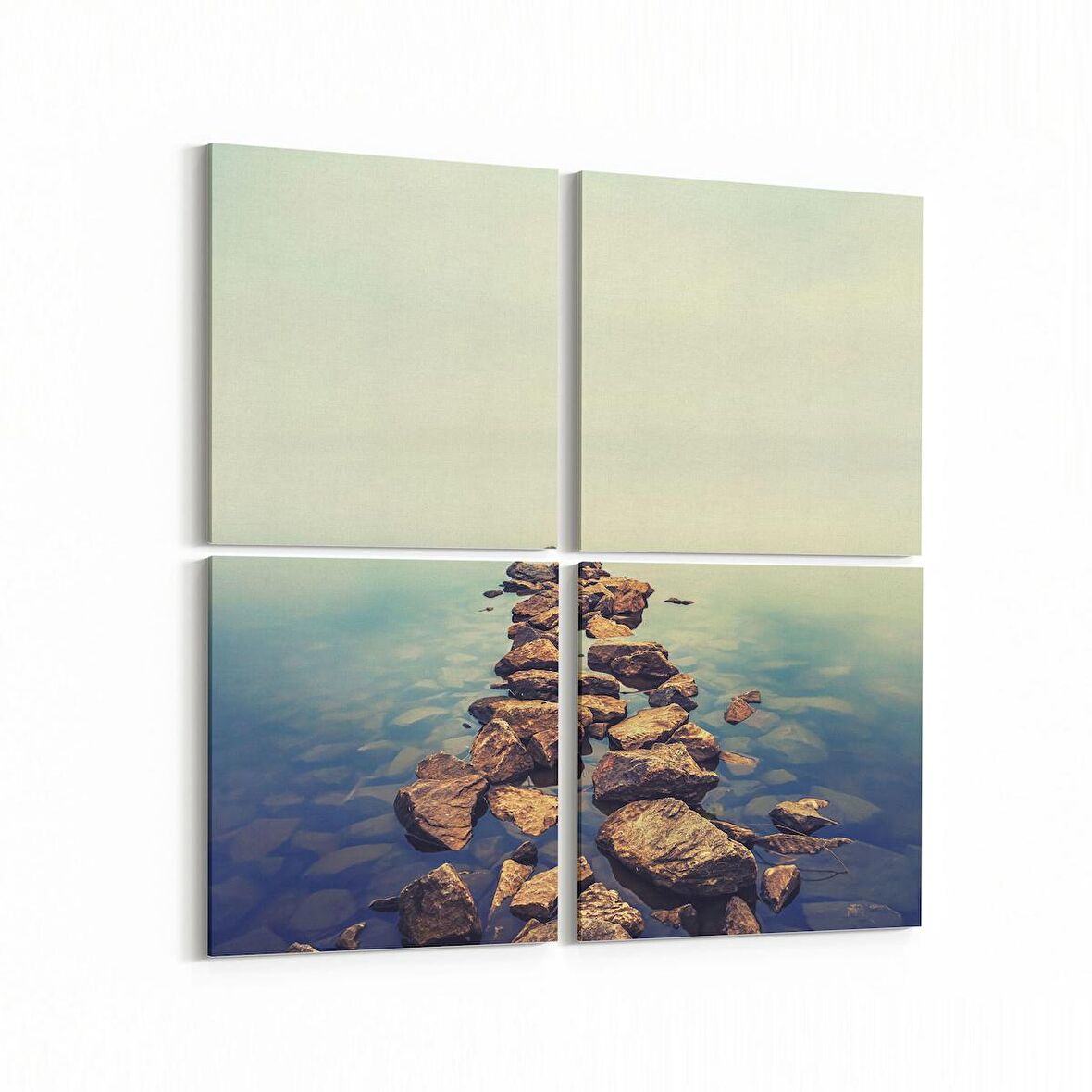 Olla 14463K4 Doğa / Manzara Görseli Kare 4'lü Kanvas Tablo (Ölçü: 65X65)