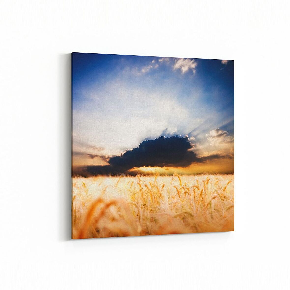 Olla 16032K Günbatımı Görseli Kare Kanvas Tablo (Ölçü: 30X30)