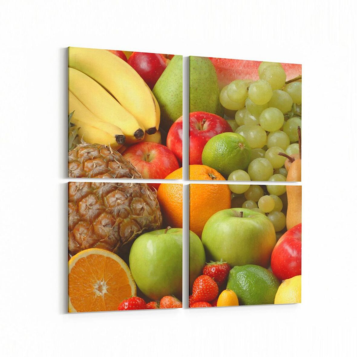 Olla 15082K4 Gıda Görseli Kare 4'lü Kanvas Tablo (Ölçü: 65X65)