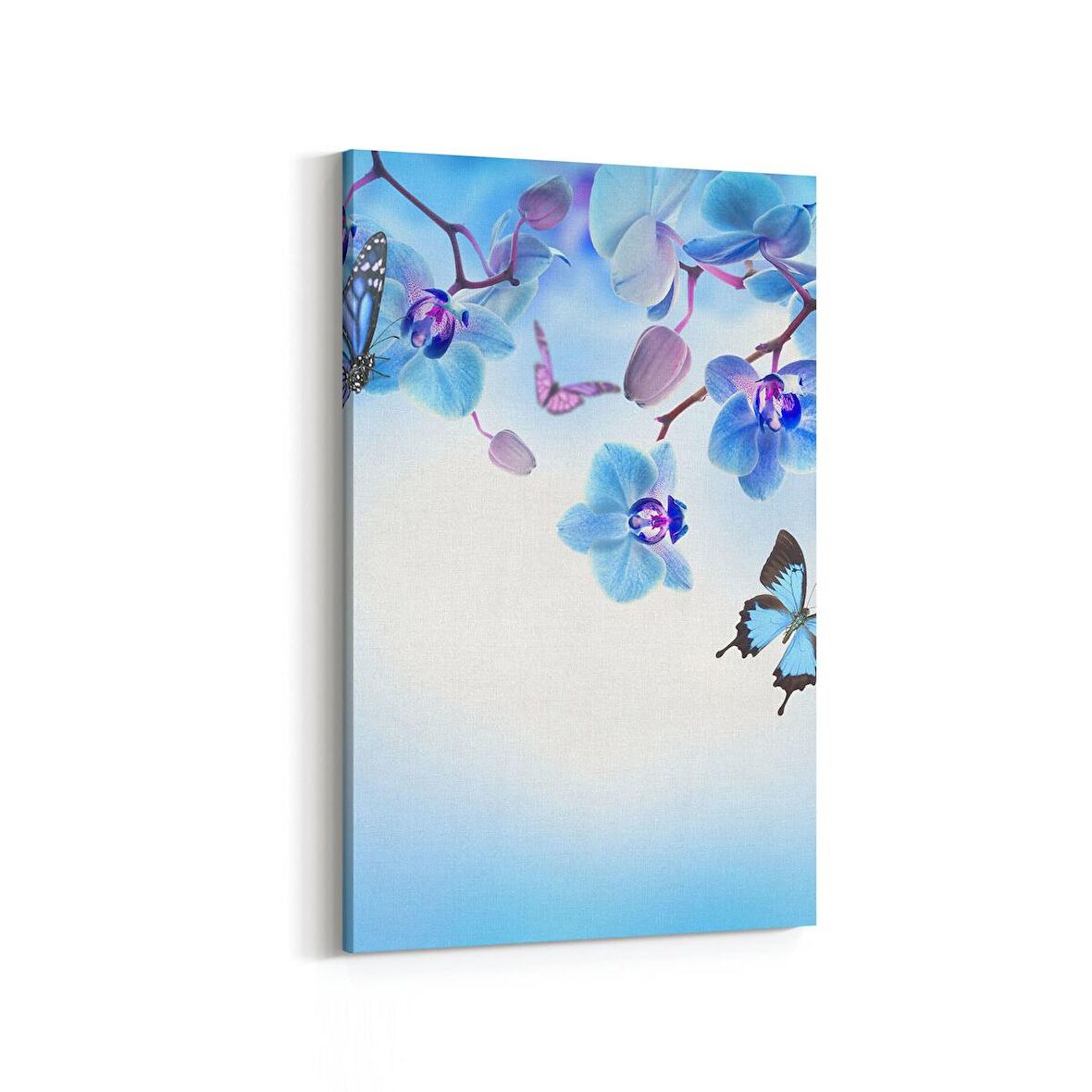 Olla 11700D Orkide Çiçek Görseli Dikey Kanvas Tablo (Ölçü: 70X105)