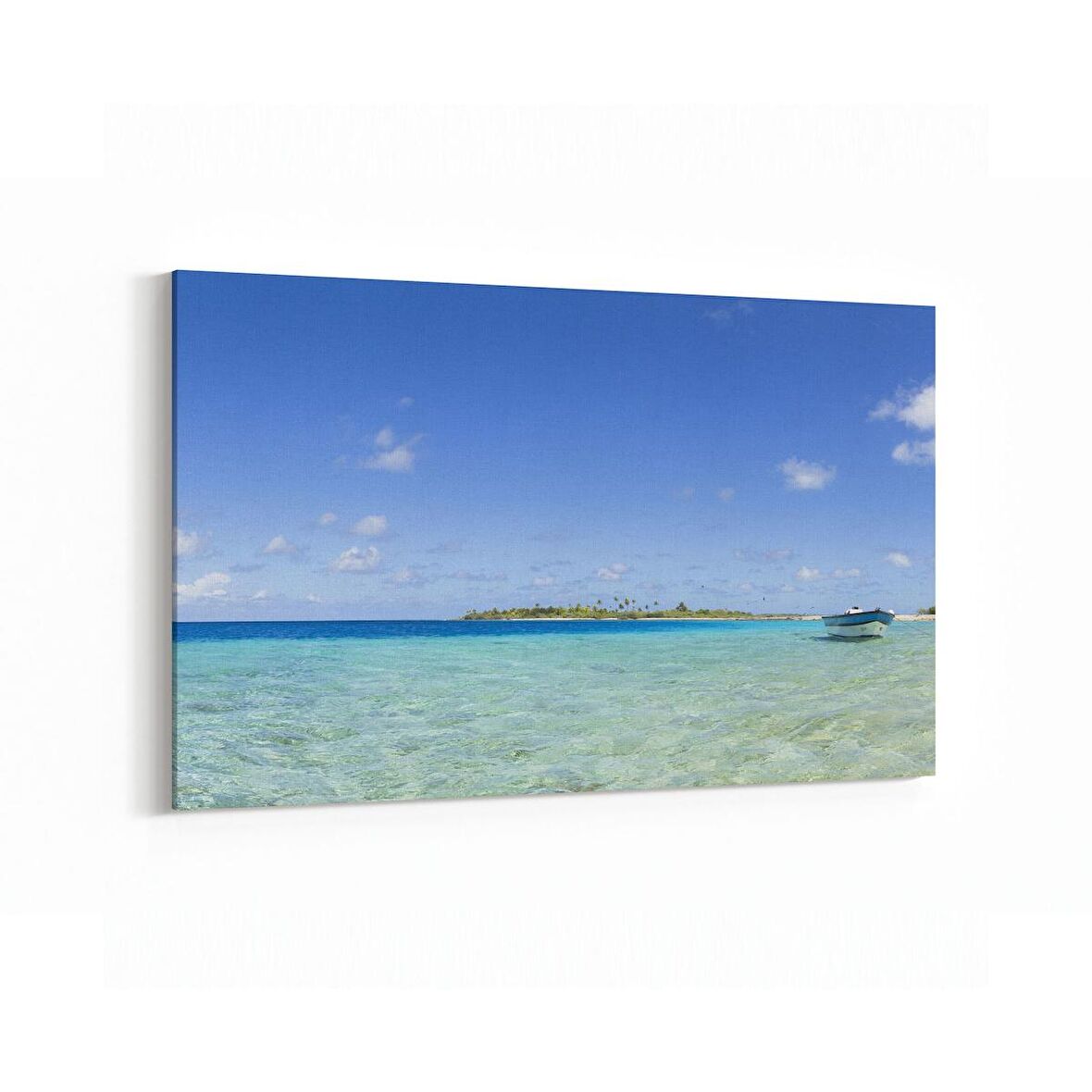 Olla 16622Y Kumsal / Sahil Görseli Yatay Kanvas Tablo (Ölçü: 150X100)