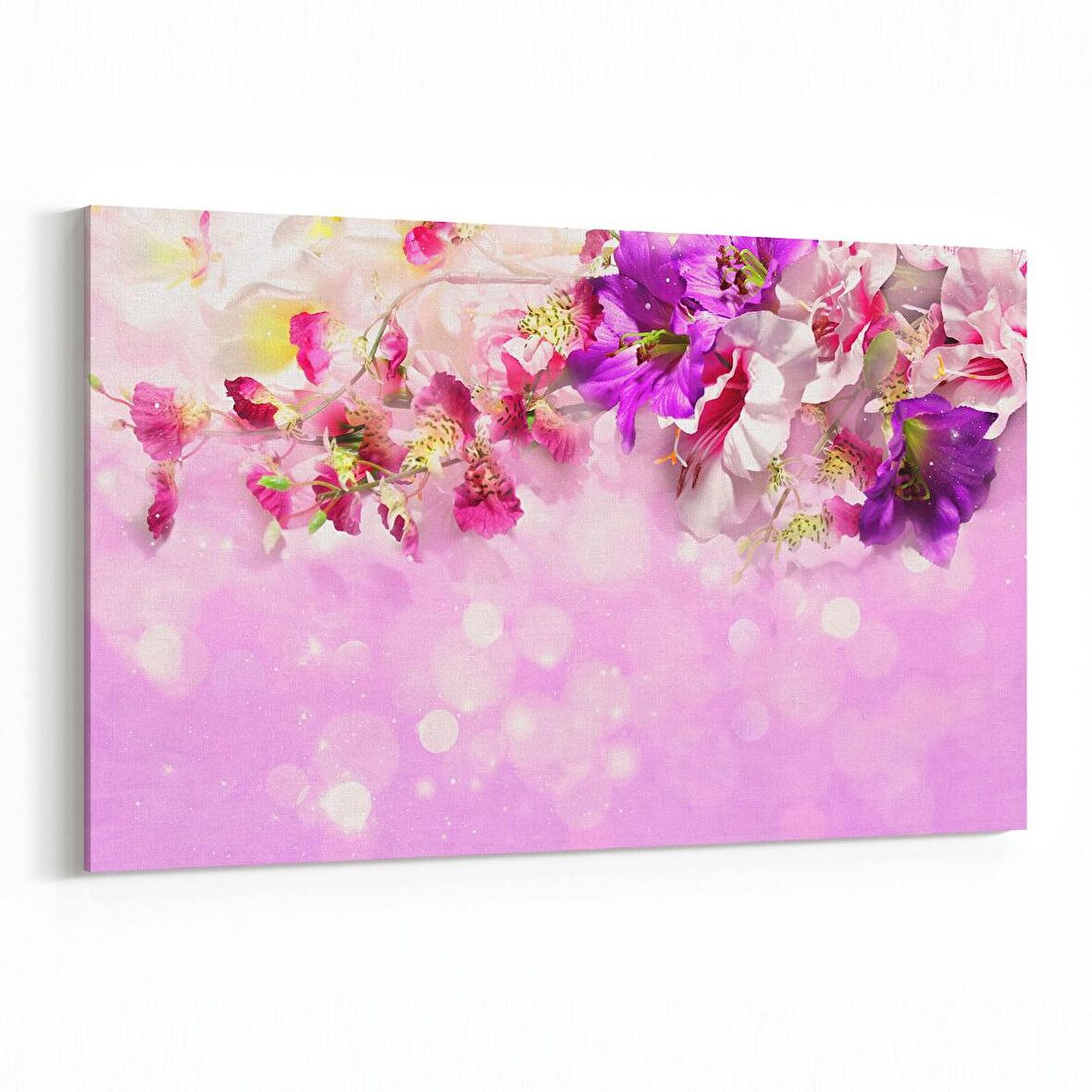 Olla 11561Y Çiçek Görseli Yatay Kanvas Tablo (Ölçü: 45X30)