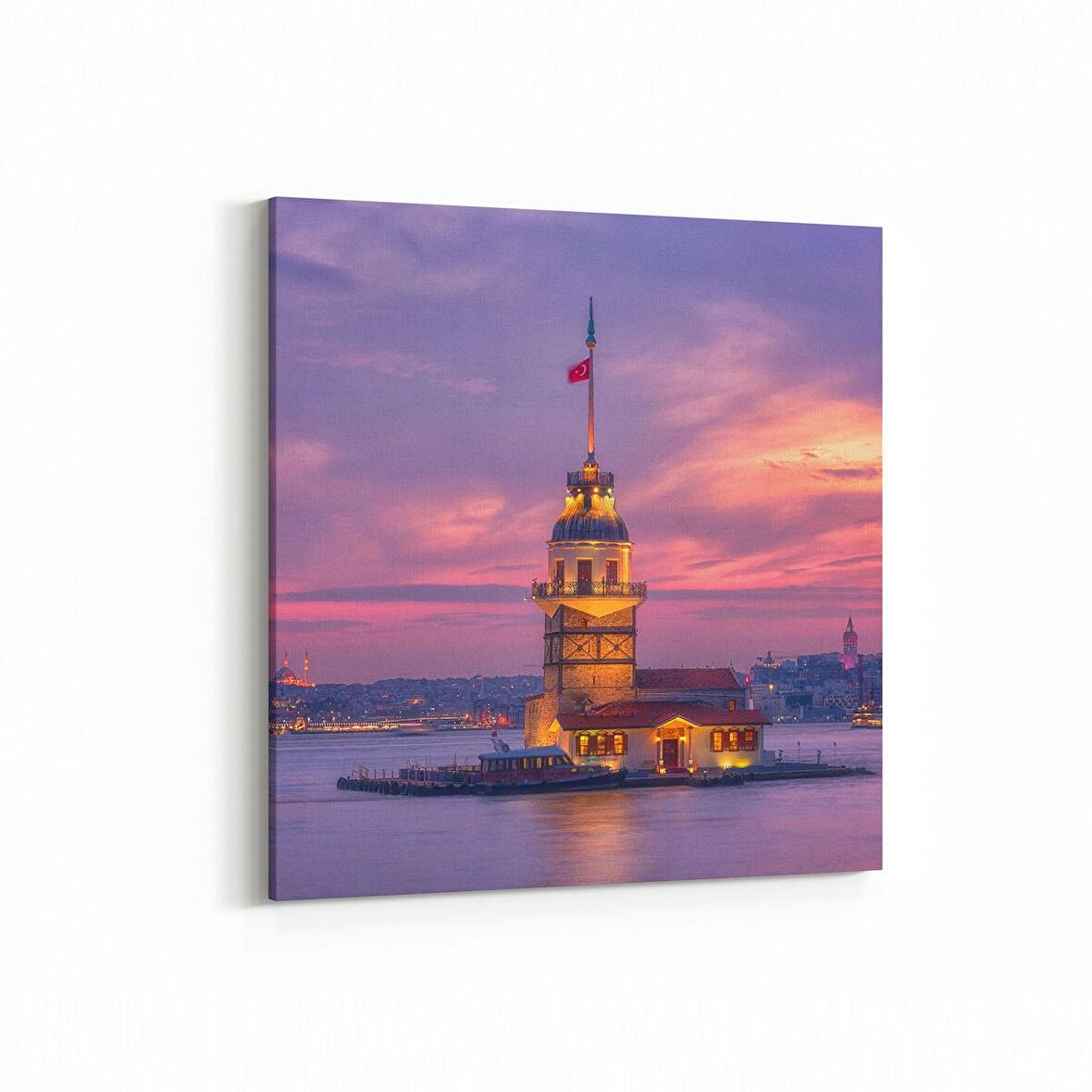 Olla 18123K Yapı Görseli Kare Kanvas Tablo (Ölçü: 25X25)