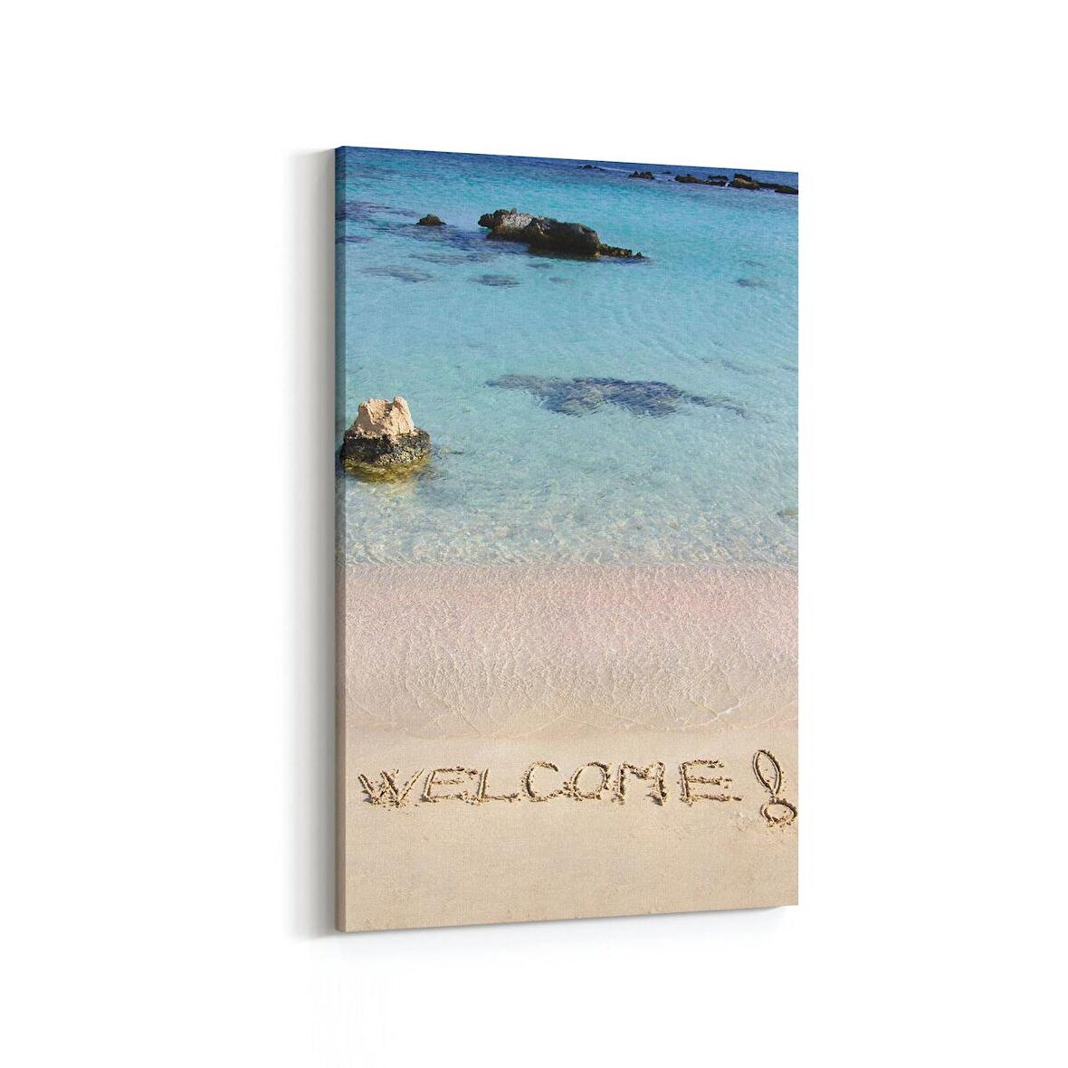 Olla 16450D Kumsal / Sahil Görseli Dikey Kanvas Tablo (Ölçü: 60X90)