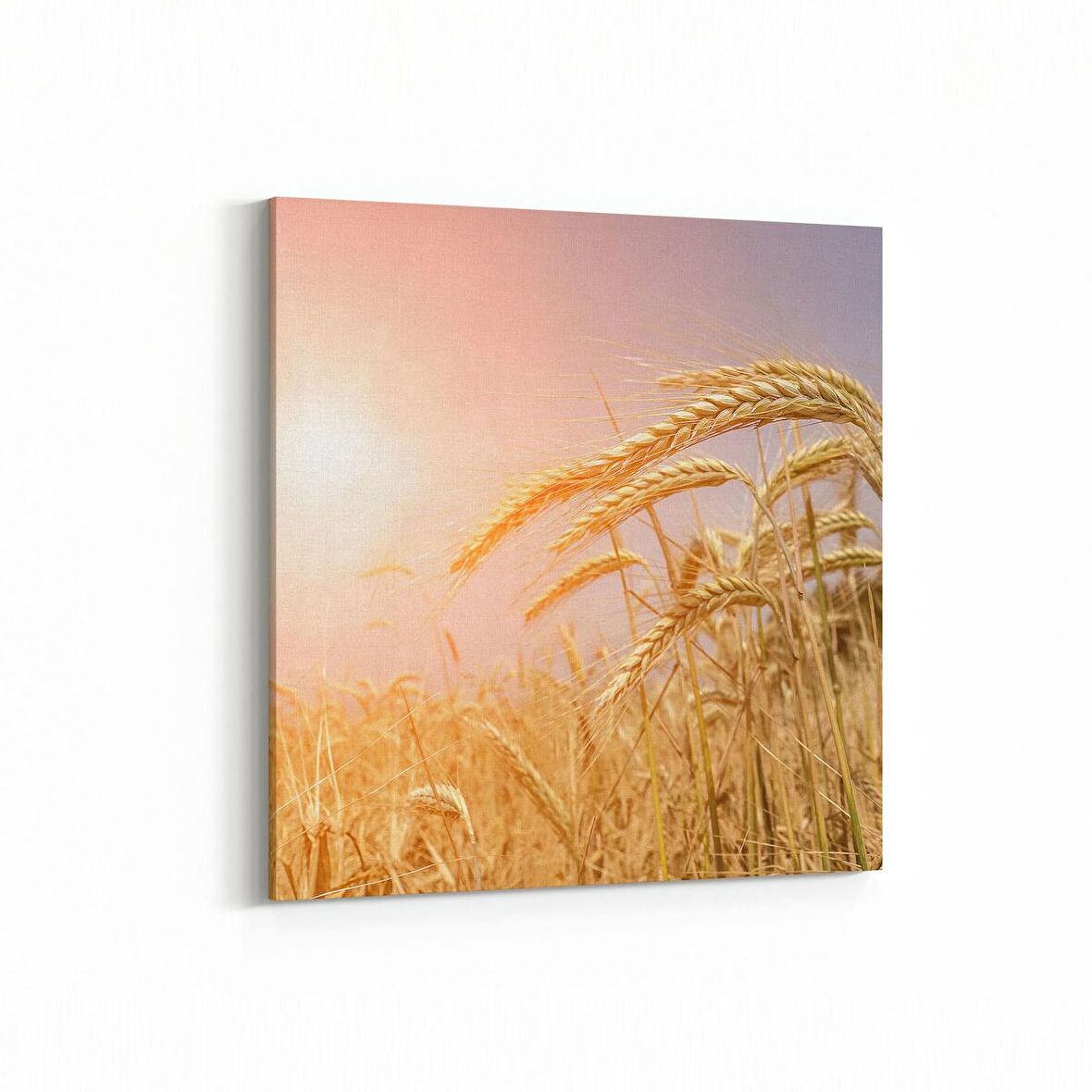 Olla 16039K Günbatımı Görseli Kare Kanvas Tablo (Ölçü: 30X30)