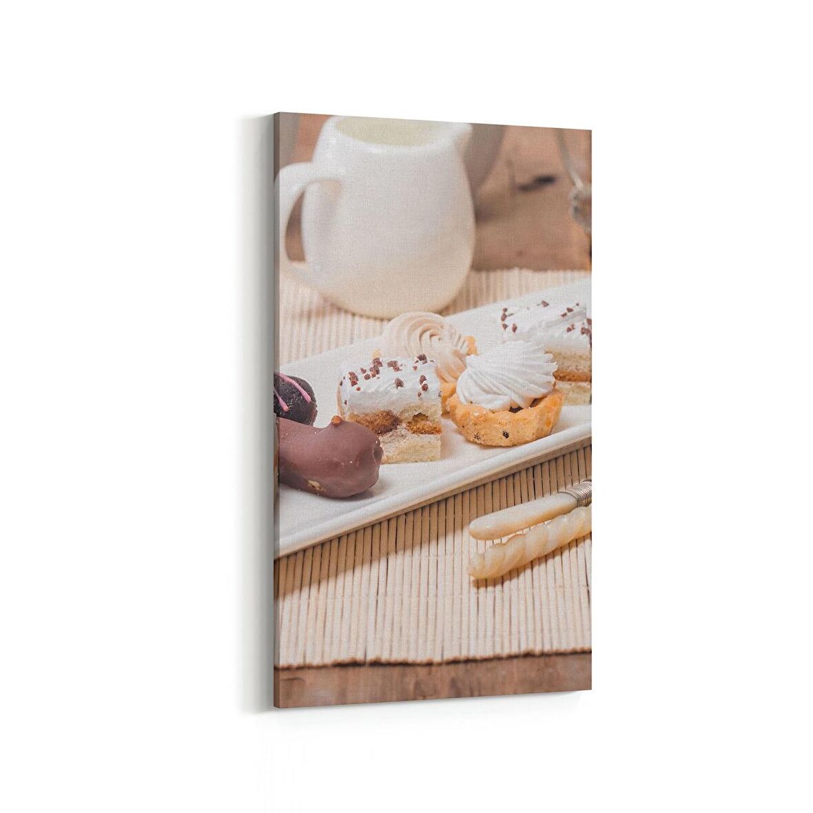 Olla 15202DD Gıda Görseli Dikey Dar Kanvas Tablo (Ölçü: 40X80)