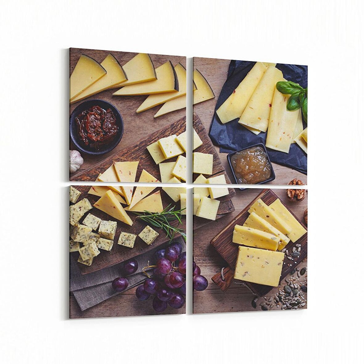 Olla 15184K4 Gıda Görseli Kare 4'lü Kanvas Tablo (Ölçü: 65X65)