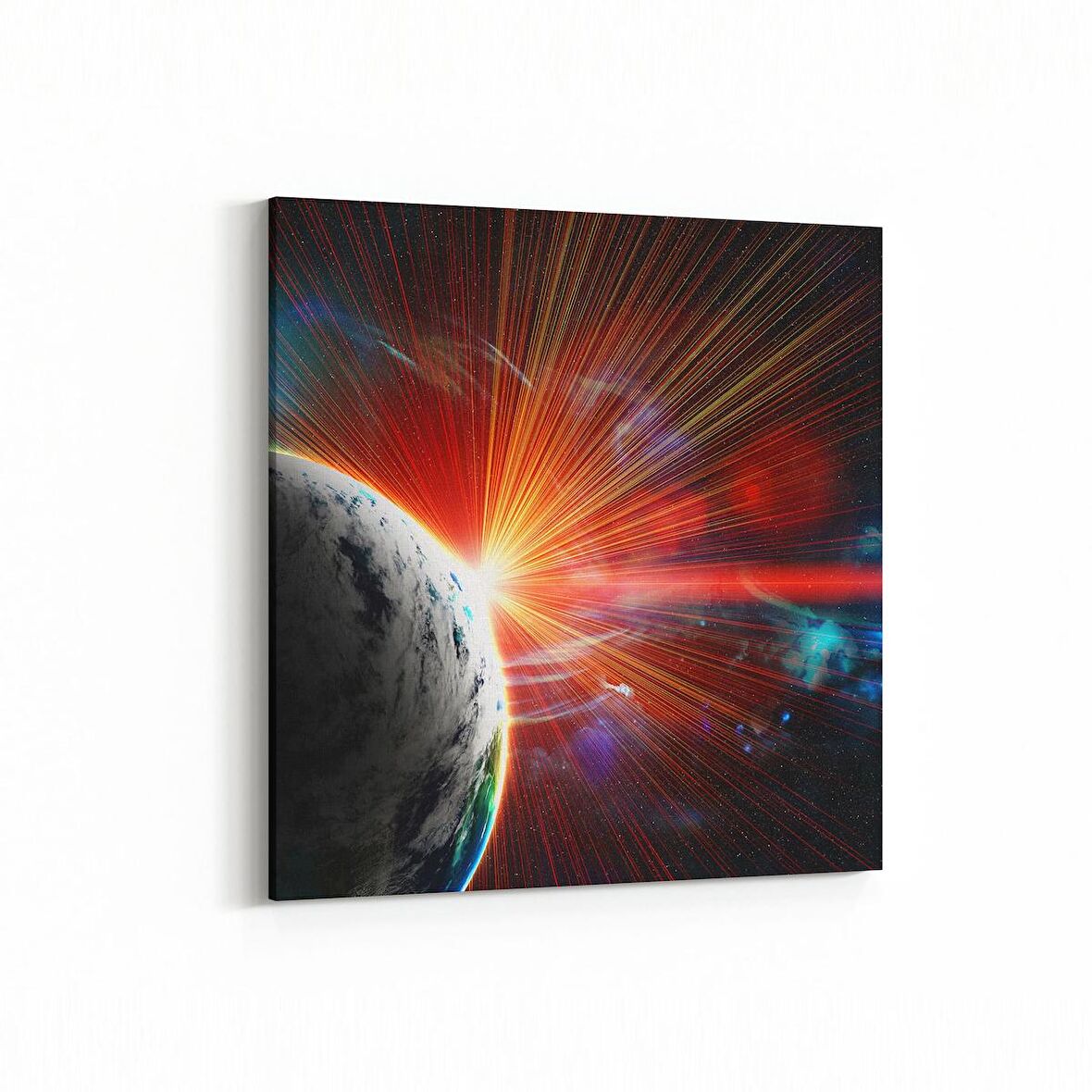 Olla 17675K Uzay Görseli Kare Kanvas Tablo (Ölçü: 25X25)