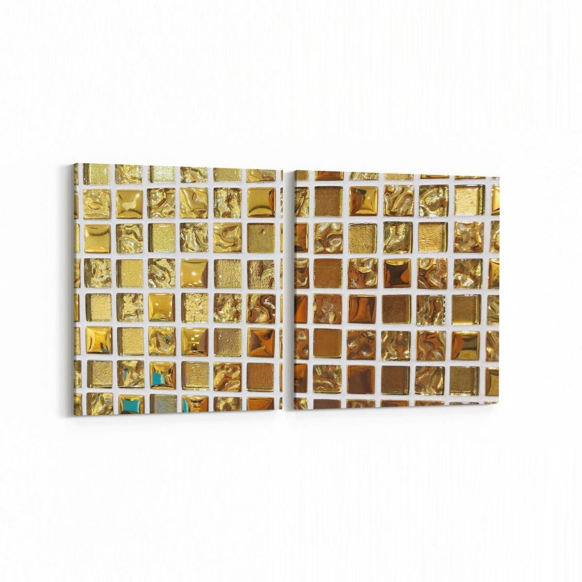 Olla 10305K2Y Abstract Görsel Kare 2'li Yatay Kanvas Tablo (Ölçü: 145X70)