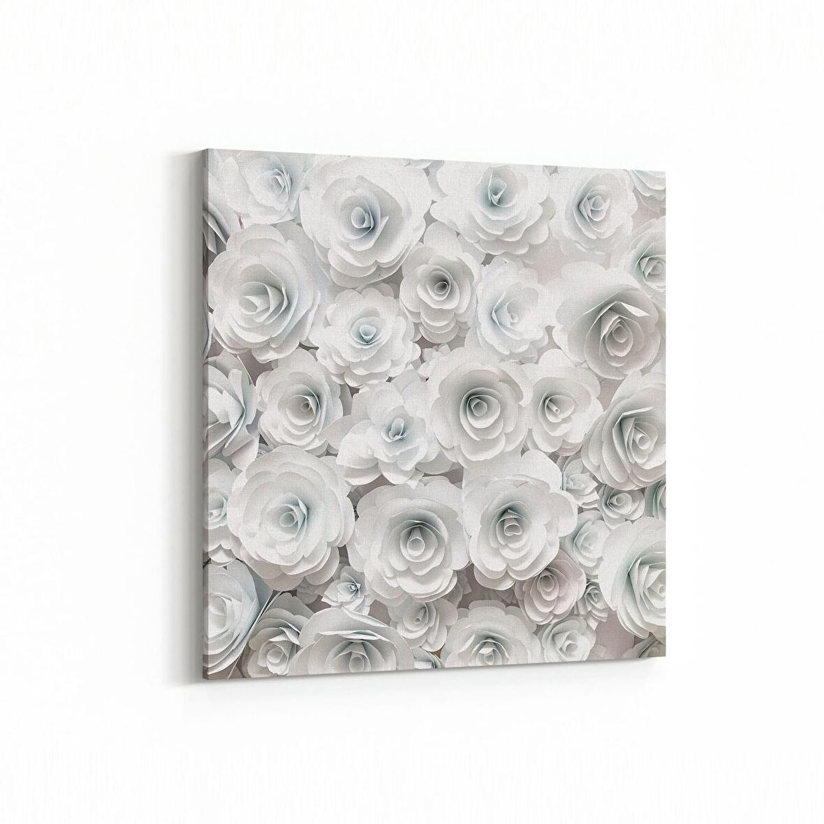 Olla 11597K Çiçek Görseli Kare Kanvas Tablo (Ölçü: 25X25)