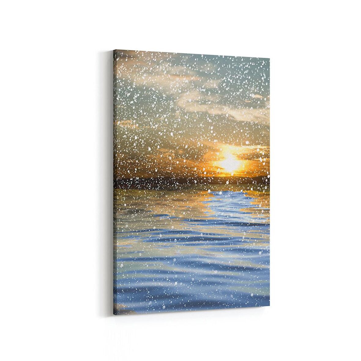 Olla 15985D Günbatımı Görseli Dikey Kanvas Tablo (Ölçü: 80X120)