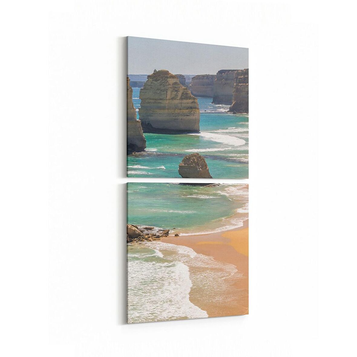 Olla 13936K2D Doğa / Manzara Görseli Kare 2'li Dikey Kanvas Tablo (Ölçü: 30X65)