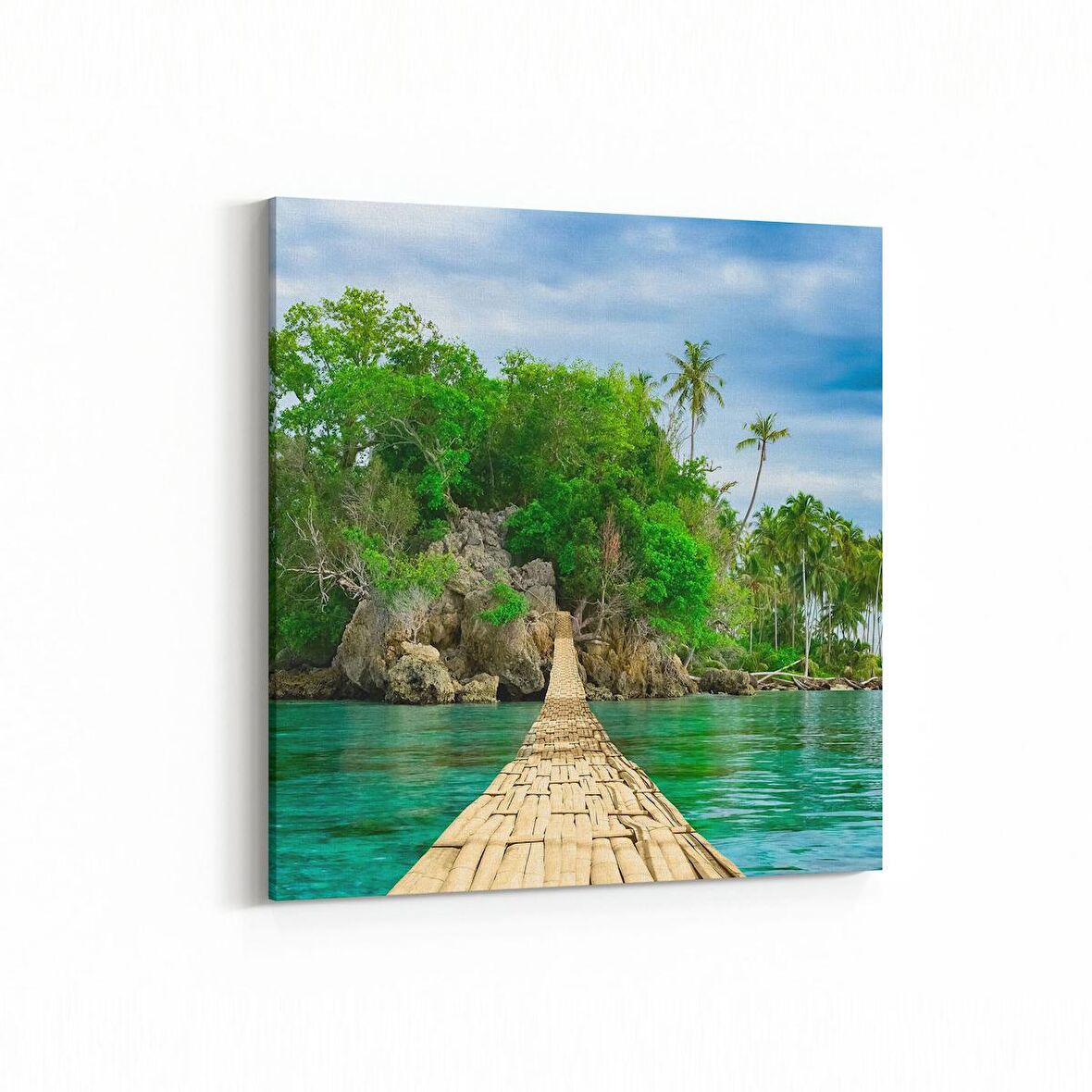 Olla 14195K Doğa / Manzara Görseli Kare Kanvas Tablo (Ölçü: 60X60)