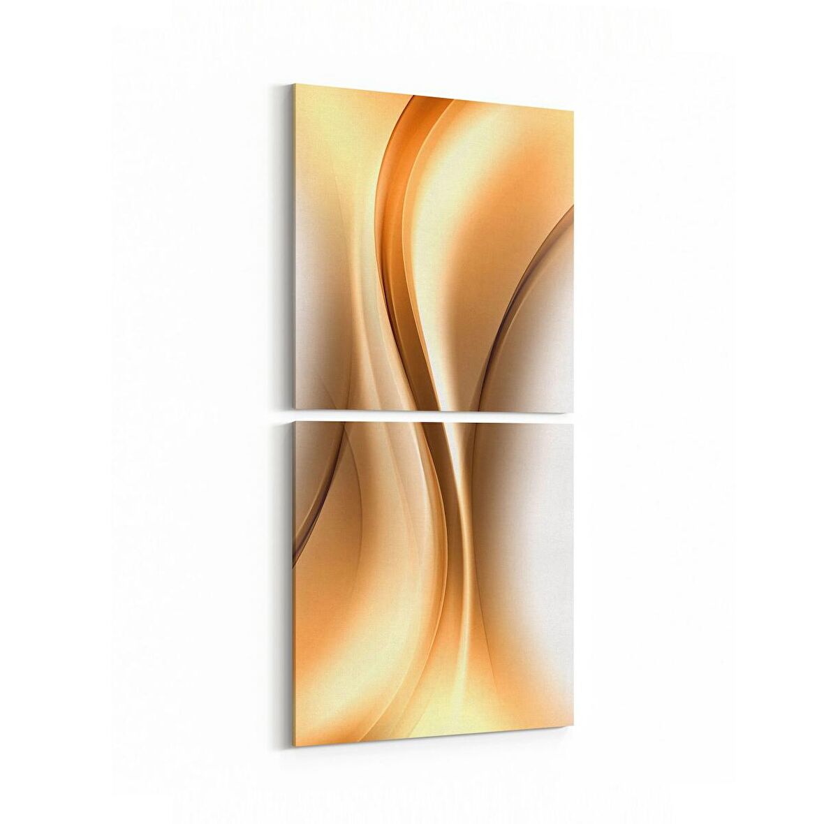 Olla 10191K2D Abstract Görsel Kare 2'li Dikey Kanvas Tablo (Ölçü: 30X65)