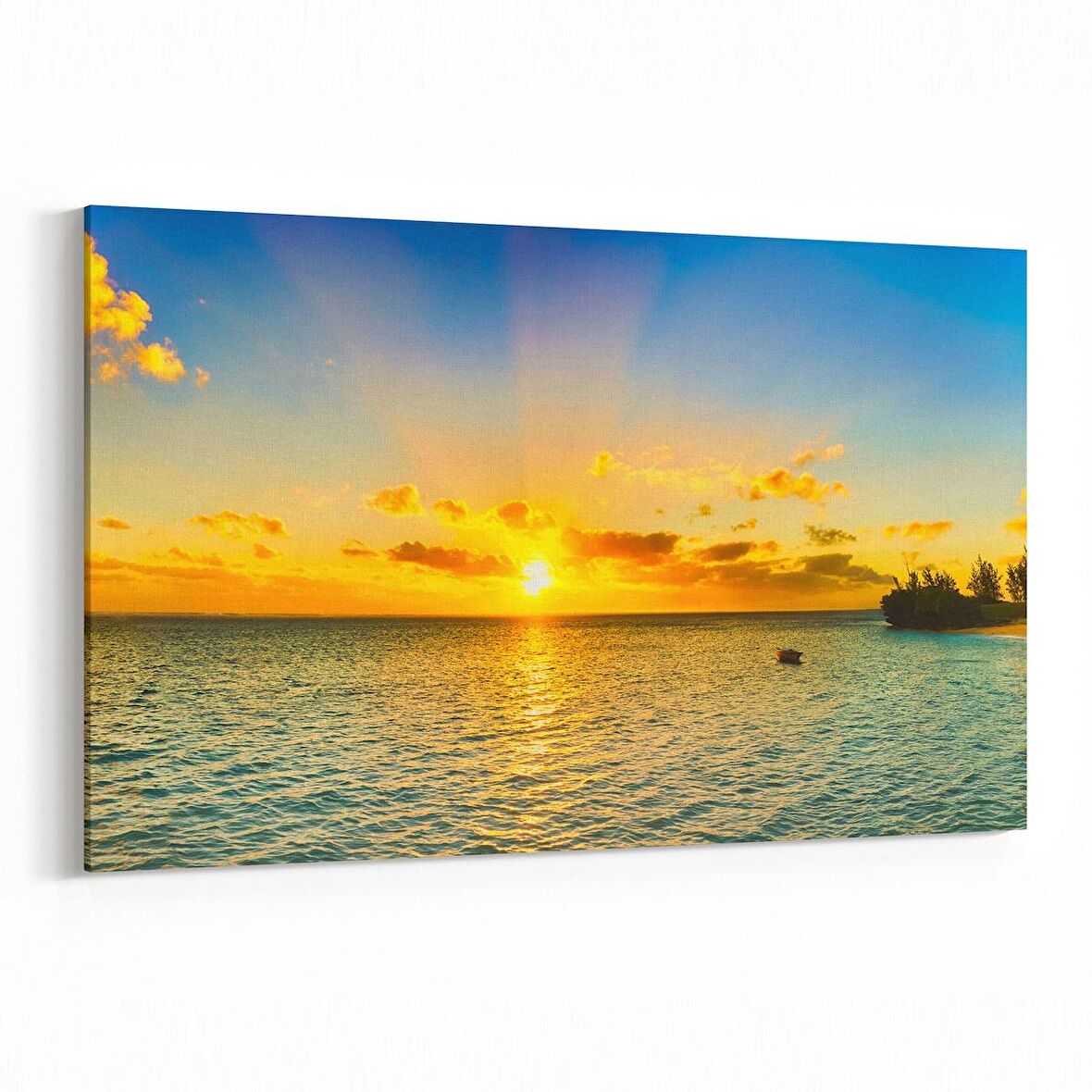 Olla 16083Y Günbatımı Görseli Yatay Kanvas Tablo (Ölçü: 45X30)