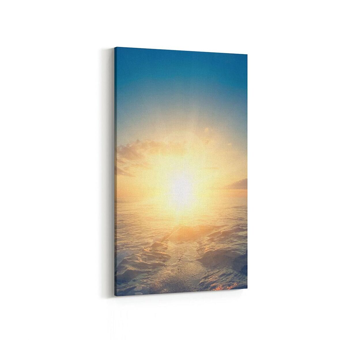 Olla 16013DD Günbatımı Görseli Dikey Dar Kanvas Tablo (Ölçü: 40X80)