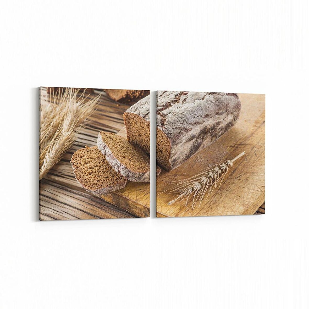 Olla 15200K2Y Gıda Görseli Kare 2'li Yatay Kanvas Tablo (Ölçü: 65X30)