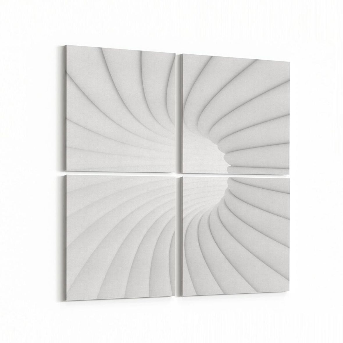 Olla 10269K4 Abstract Girdap Görsel Kare 4'lü Kanvas Tablo (Ölçü: 145X145)