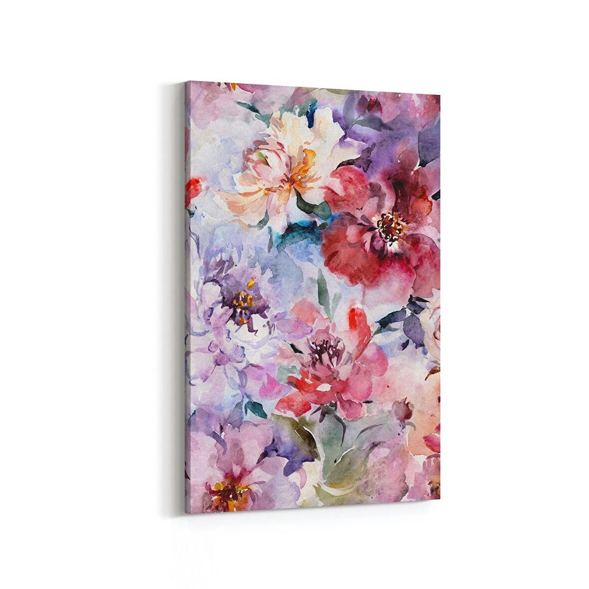 Olla 11573D Çiçek Görseli Dikey Kanvas Tablo (Ölçü: 60X90)
