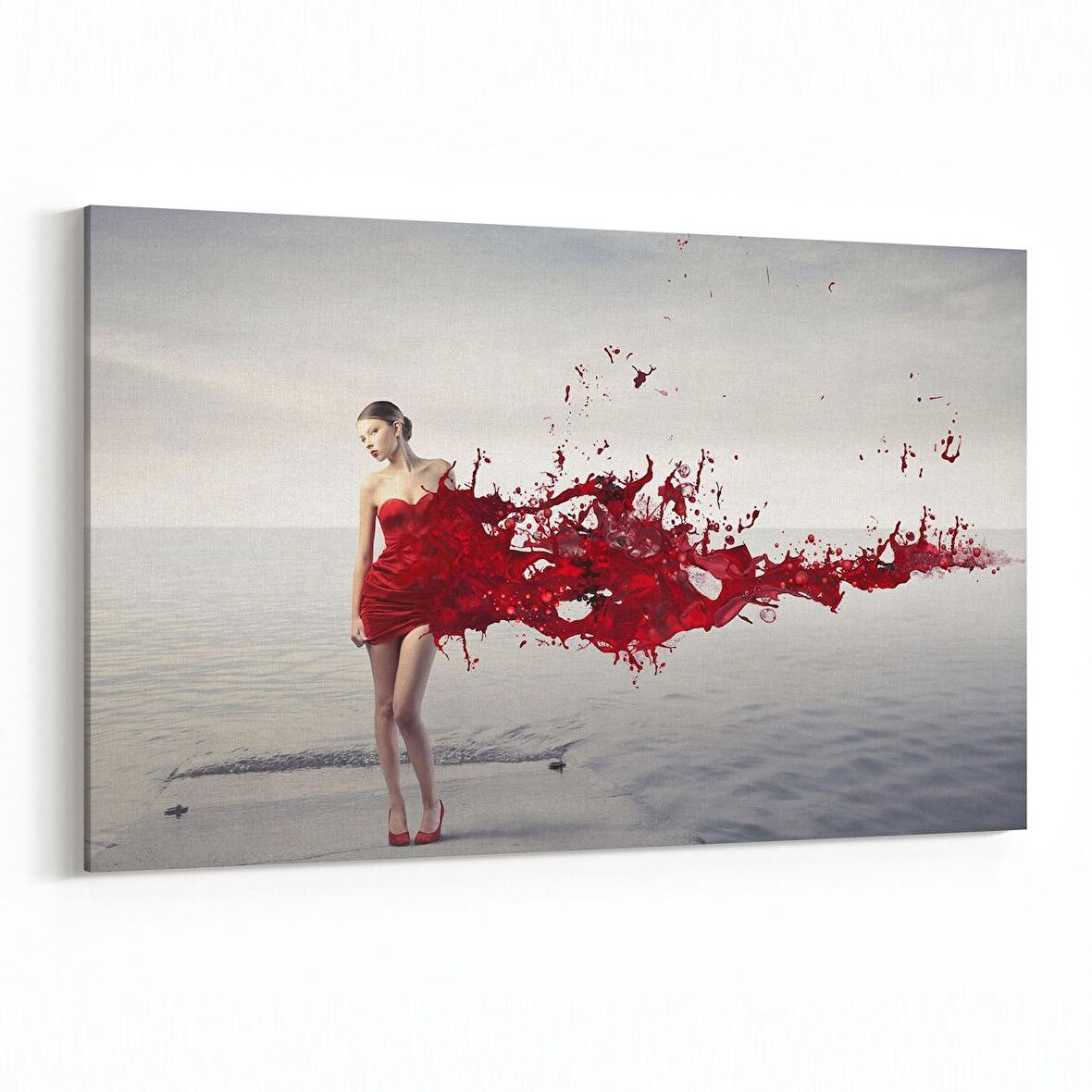 Olla 17028Y Model / Manken Görseli Yatay Kanvas Tablo (Ölçü: 70X50)