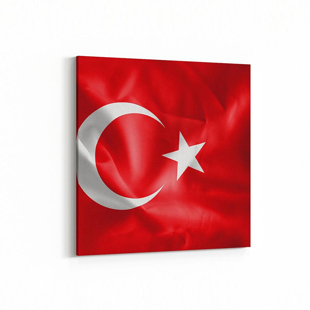 Olla 17555K Türk Bayrağı Görseli Kare Kanvas Tablo (Ölçü: 25X25)