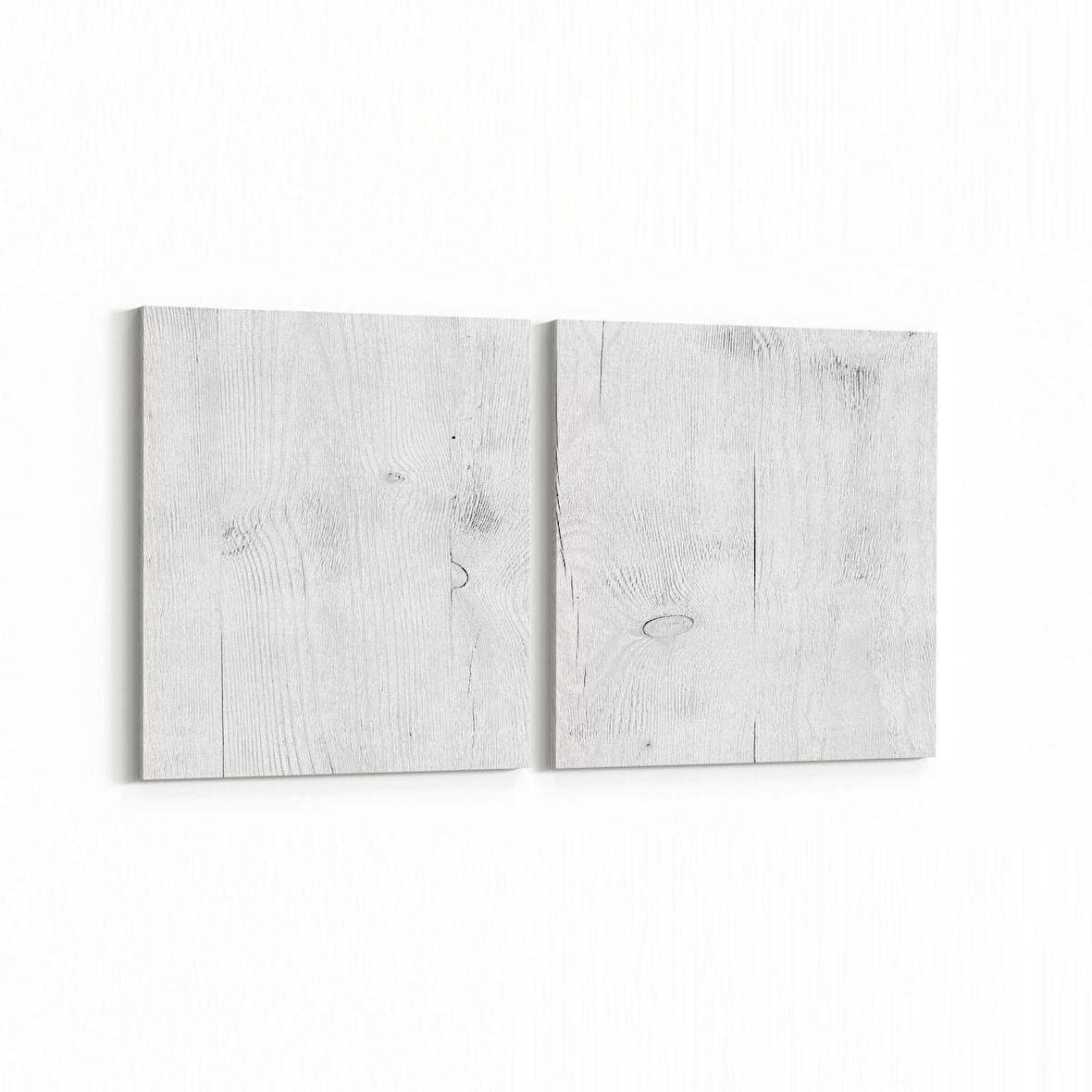 Olla 12020K2Y Ahşap Desen Görseli Kare 2'li Yatay Kanvas Tablo (Ölçü: 145X70)