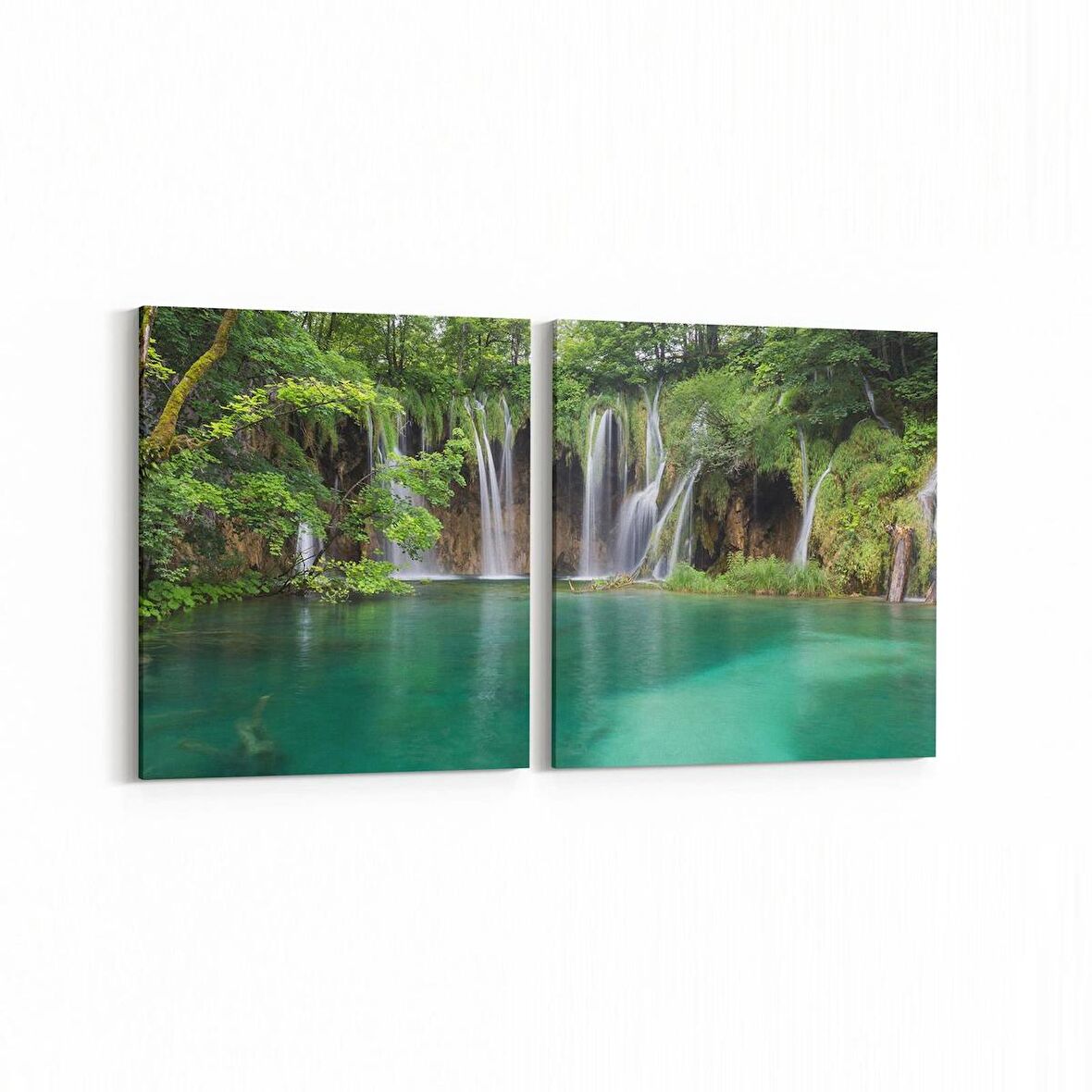 Olla 13836K2Y Doğa / Manzara Görseli Kare 2'li Yatay Kanvas Tablo (Ölçü: 125X60)