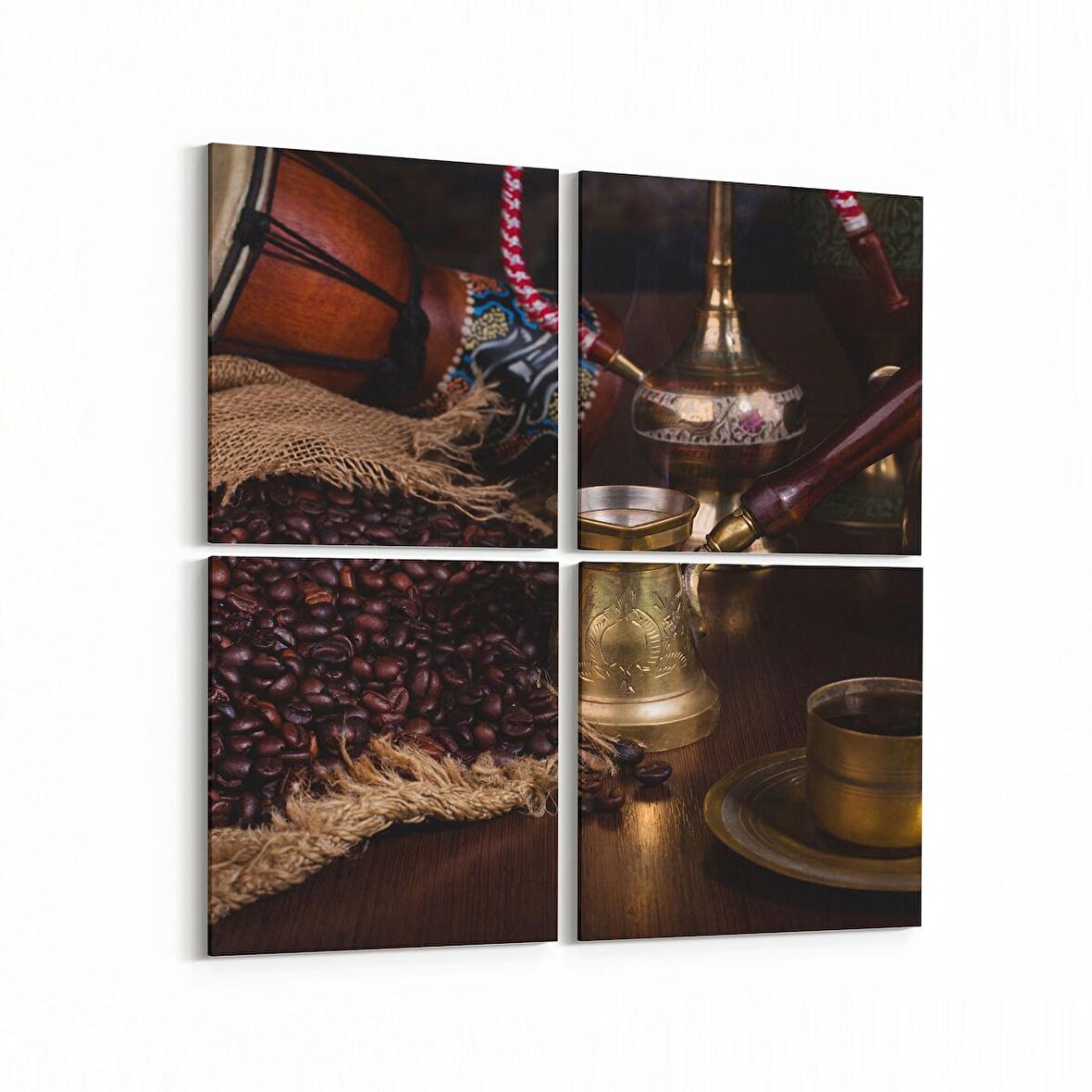 Olla 15151K4 Gıda Görseli Kare 4'lü Kanvas Tablo (Ölçü: 125X125)