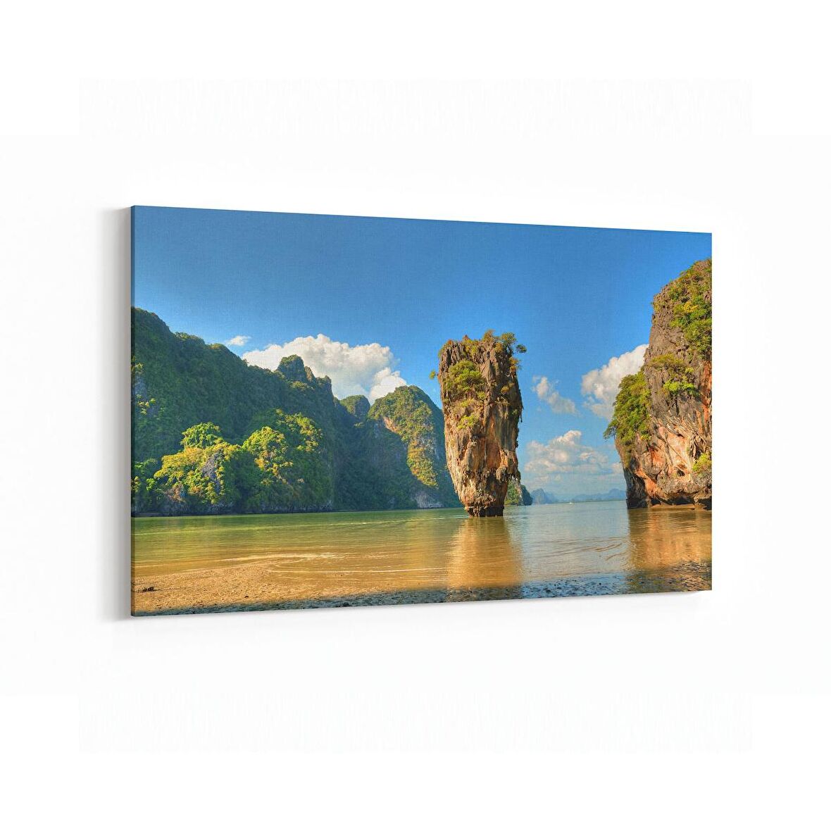 Olla 16635Y Kumsal / Sahil Görseli Yatay Kanvas Tablo (Ölçü: 70X50)