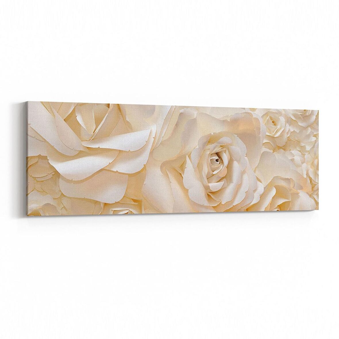 Olla 11582YI Çiçek Görseli Yatay İnce Kanvas Tablo (Ölçü: 90X30)