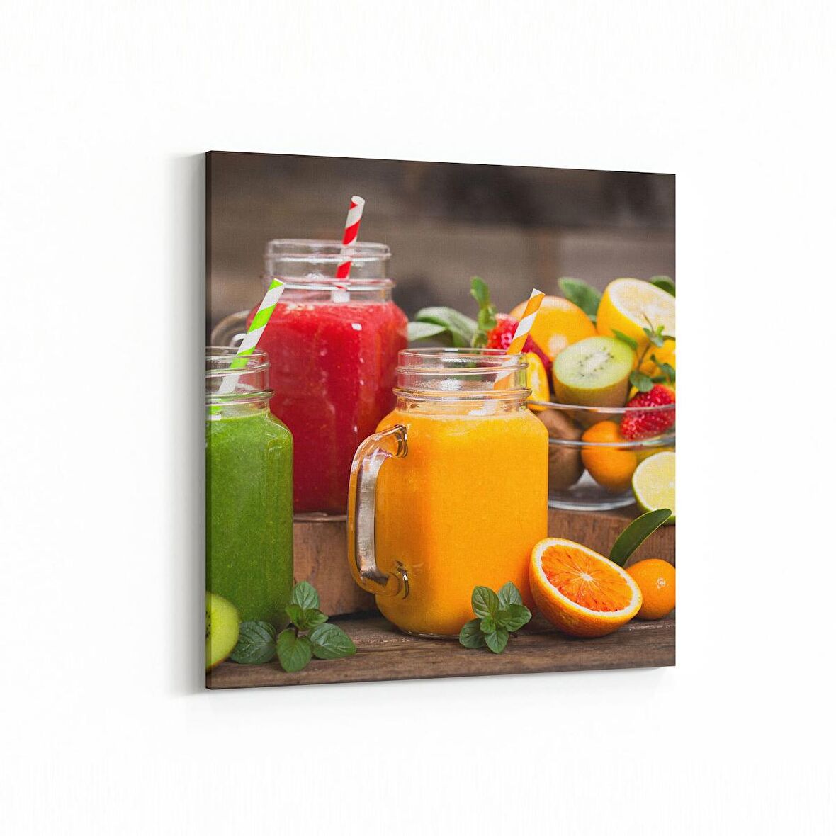 Olla 15034K Gıda Görseli Kare Kanvas Tablo (Ölçü: 30X30)