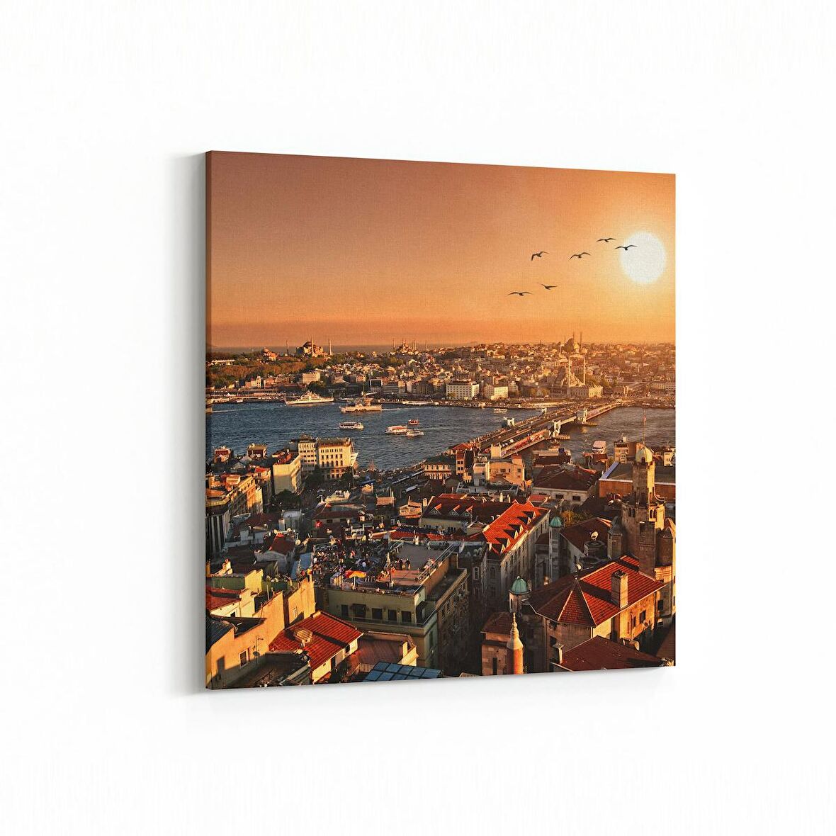 Olla 18682K Yapı Görseli Kare Kanvas Tablo (Ölçü: 25X25)