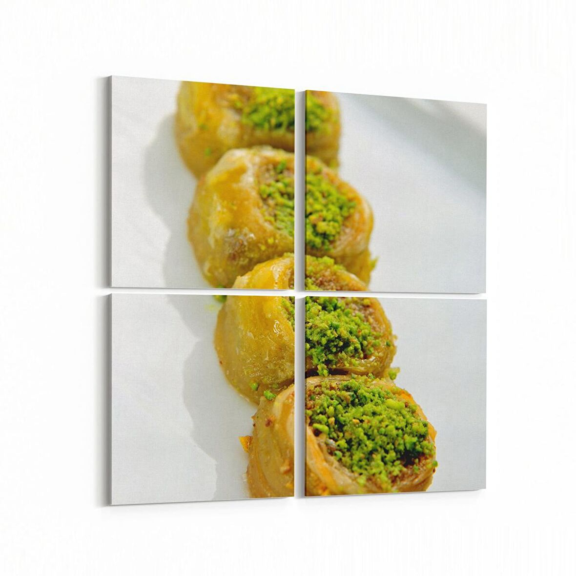 Olla 15161K4 Gıda Görseli Kare 4'lü Kanvas Tablo (Ölçü: 125X125)
