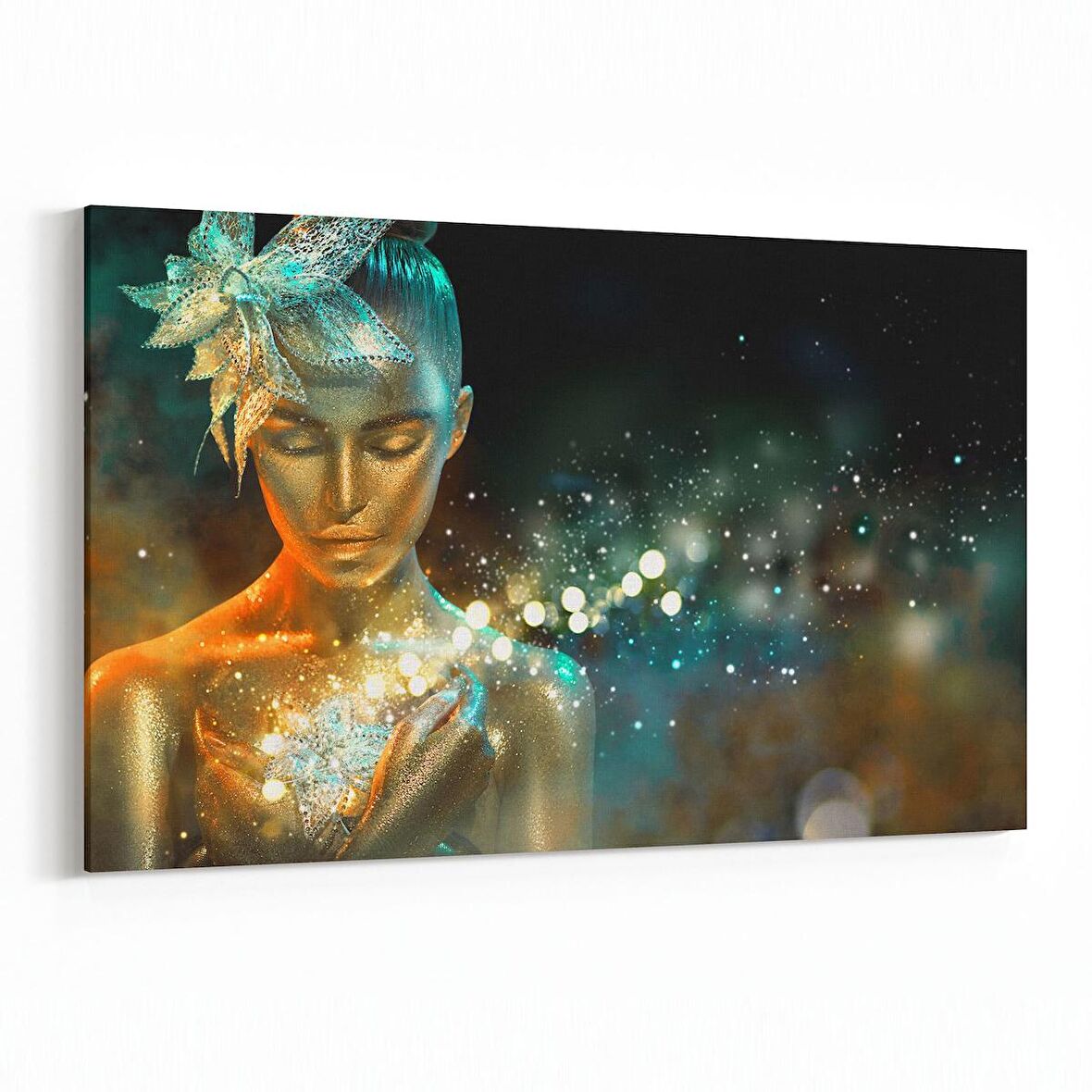 Olla 16779Y Model / Manken Görseli Yatay Kanvas Tablo (Ölçü: 90X60)