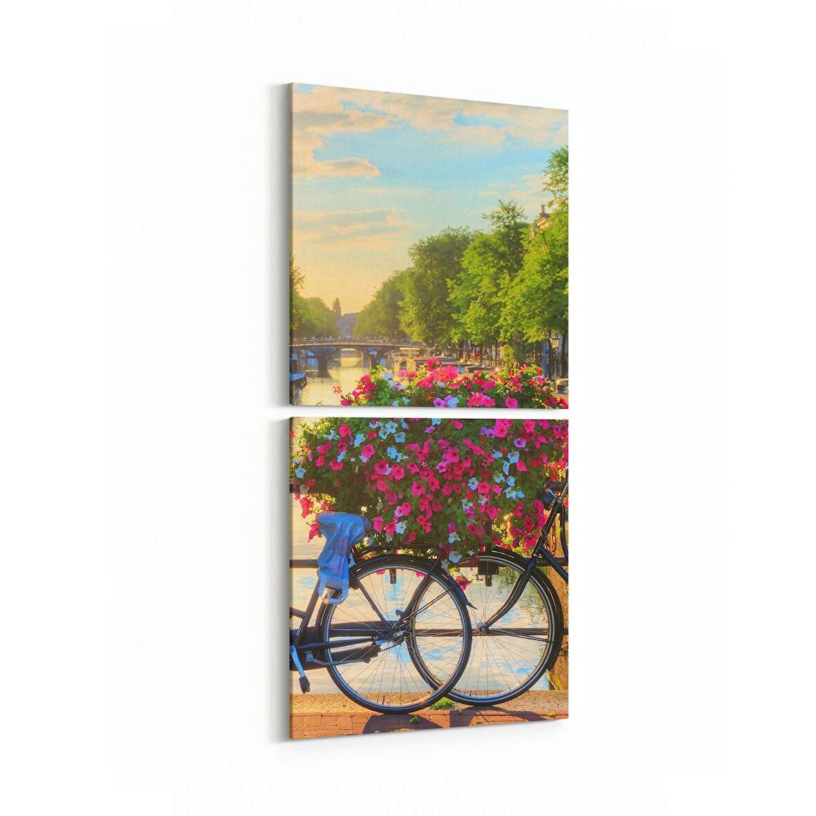 Olla 18765KD Yapı Görseli Kare 2'li Dikey Kanvas Tablo (Ölçü: 30X65)