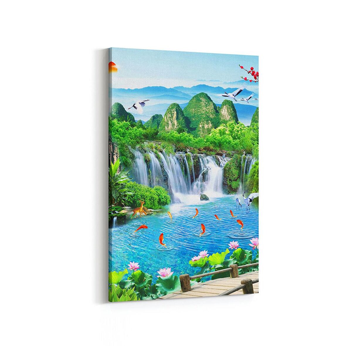 Olla 13578D Doğa / Manzara Görseli Dikey Kanvas Tablo (Ölçü: 100X150)