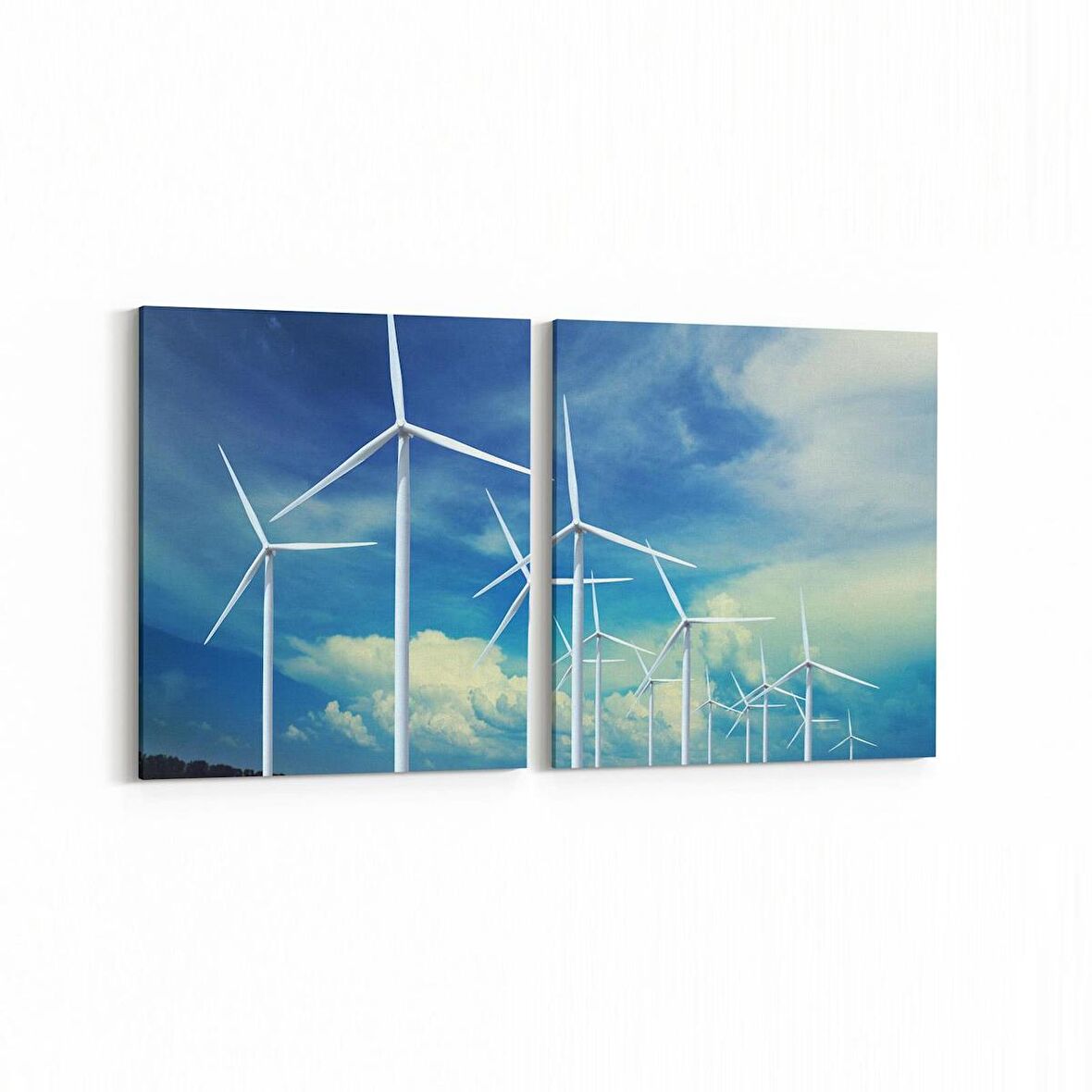 Olla 14228K2Y Doğa / Manzara Görseli Kare 2'li Yatay Kanvas Tablo (Ölçü: 145X70)