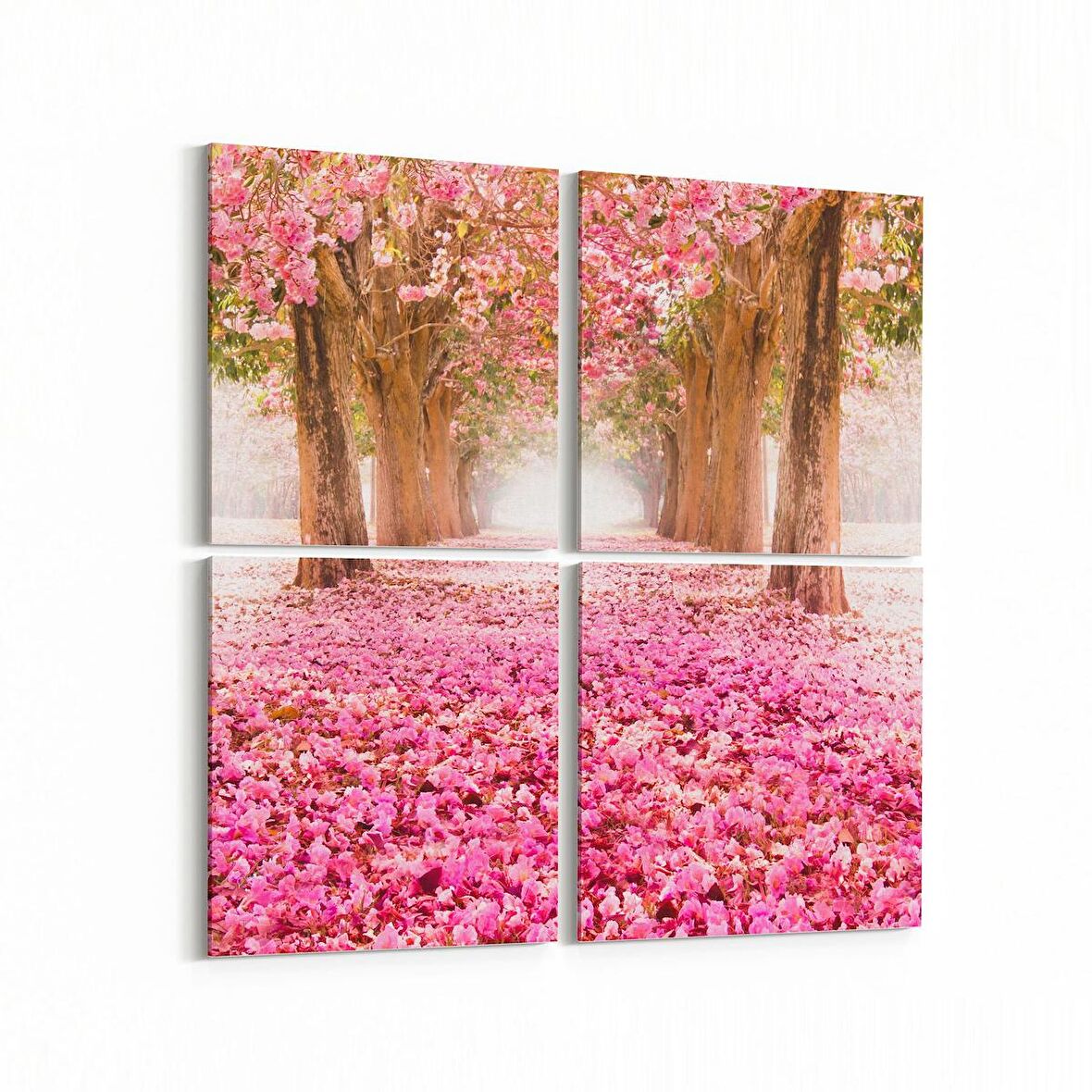 Olla 14345K4 Doğa / Manzara Görseli Kare 4'lü Kanvas Tablo (Ölçü: 65X65)