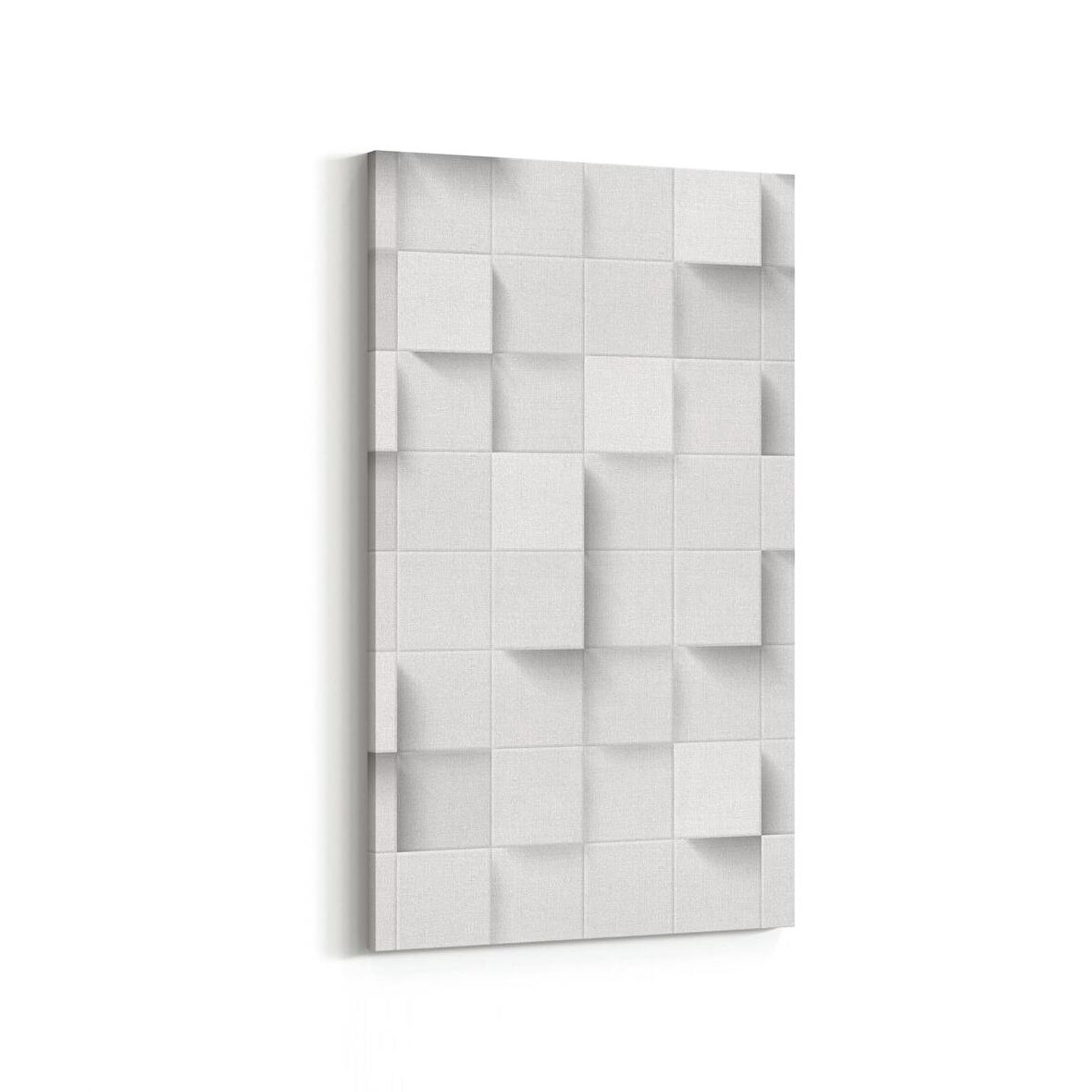 Olla 10461DD Beyaz Kabartma Görseli Dikey Dar Kanvas Tablo (Ölçü: 40X80)