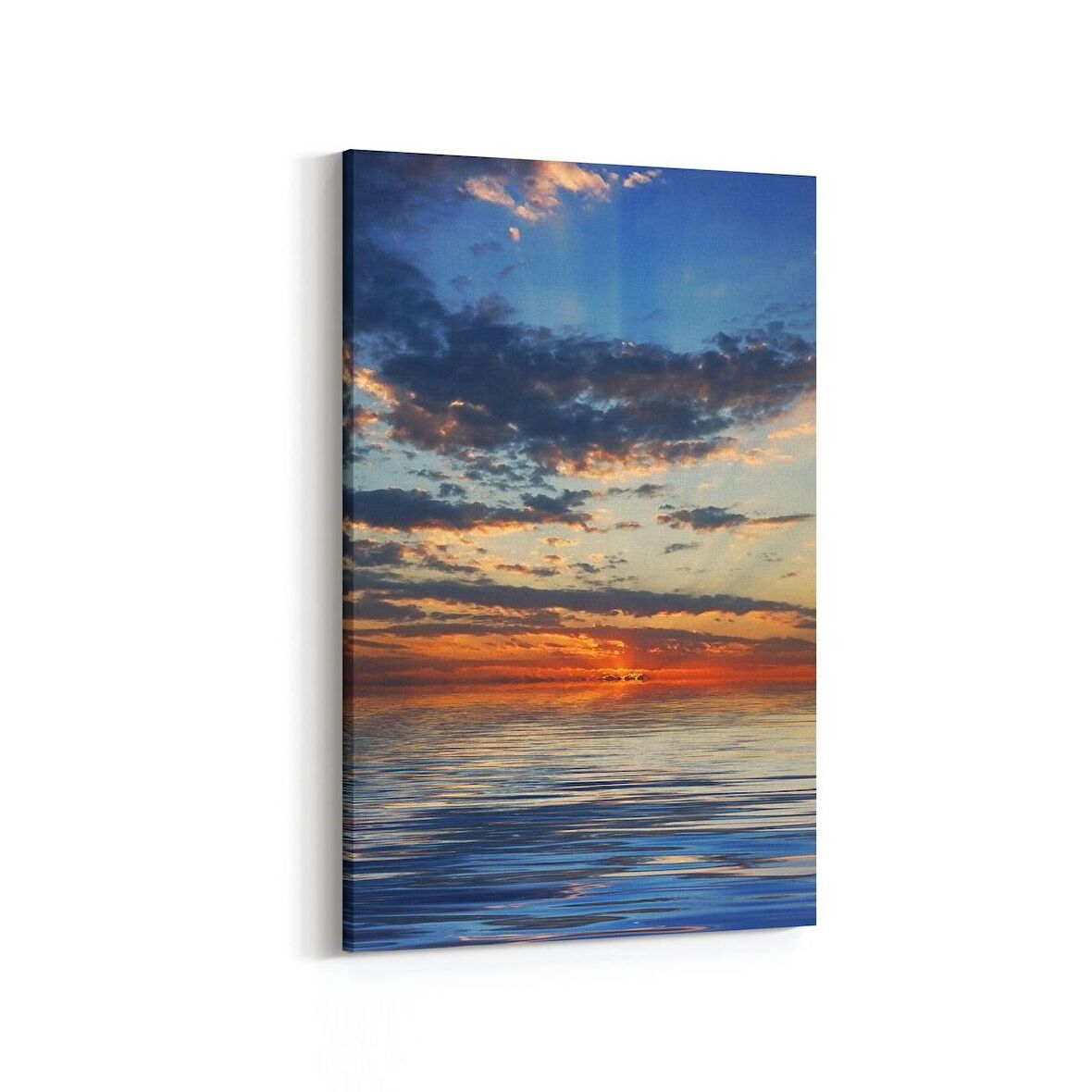 Olla 15951D Günbatımı Görseli Dikey Kanvas Tablo (Ölçü: 60X90)