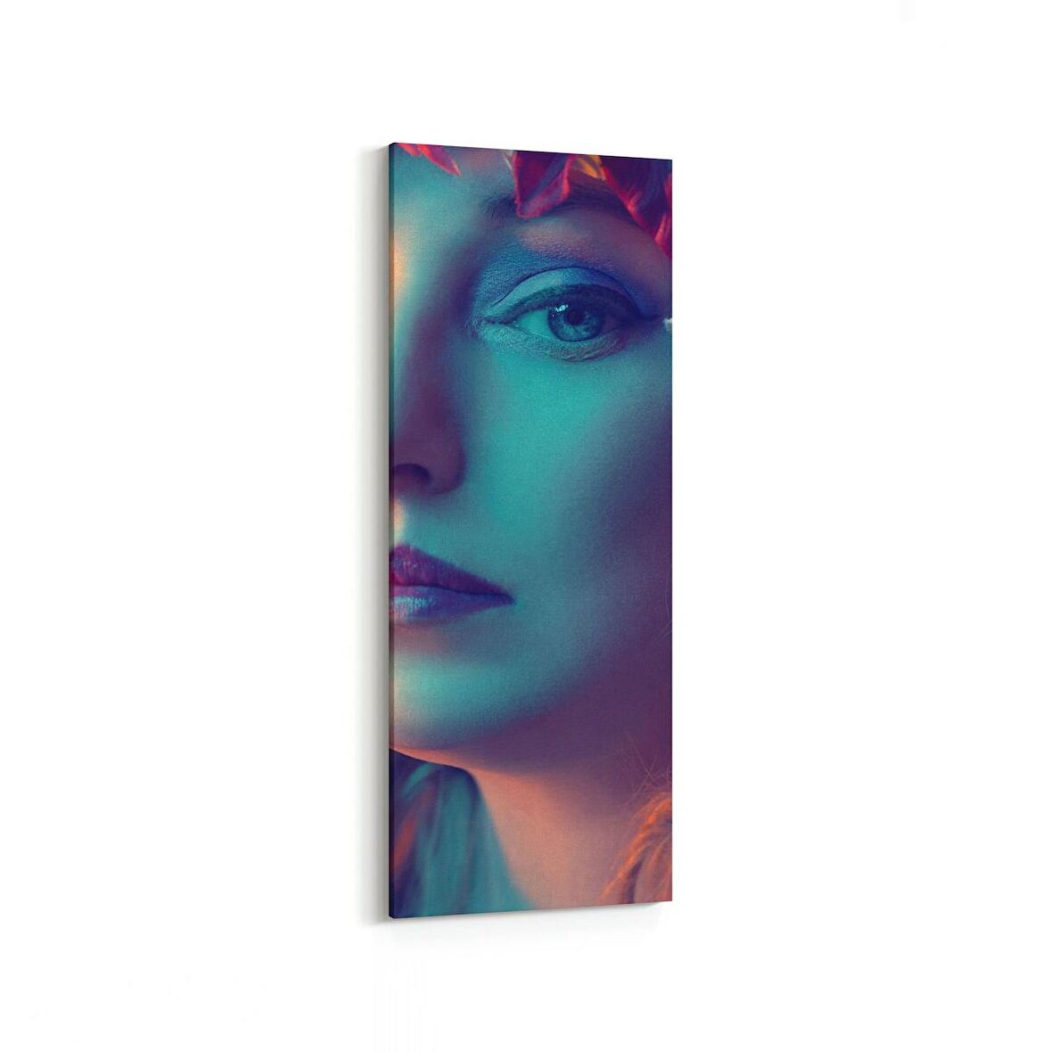 Olla 16986DD Model / Manken Görseli Dikey Dar Kanvas Tablo (Ölçü: 30X60)